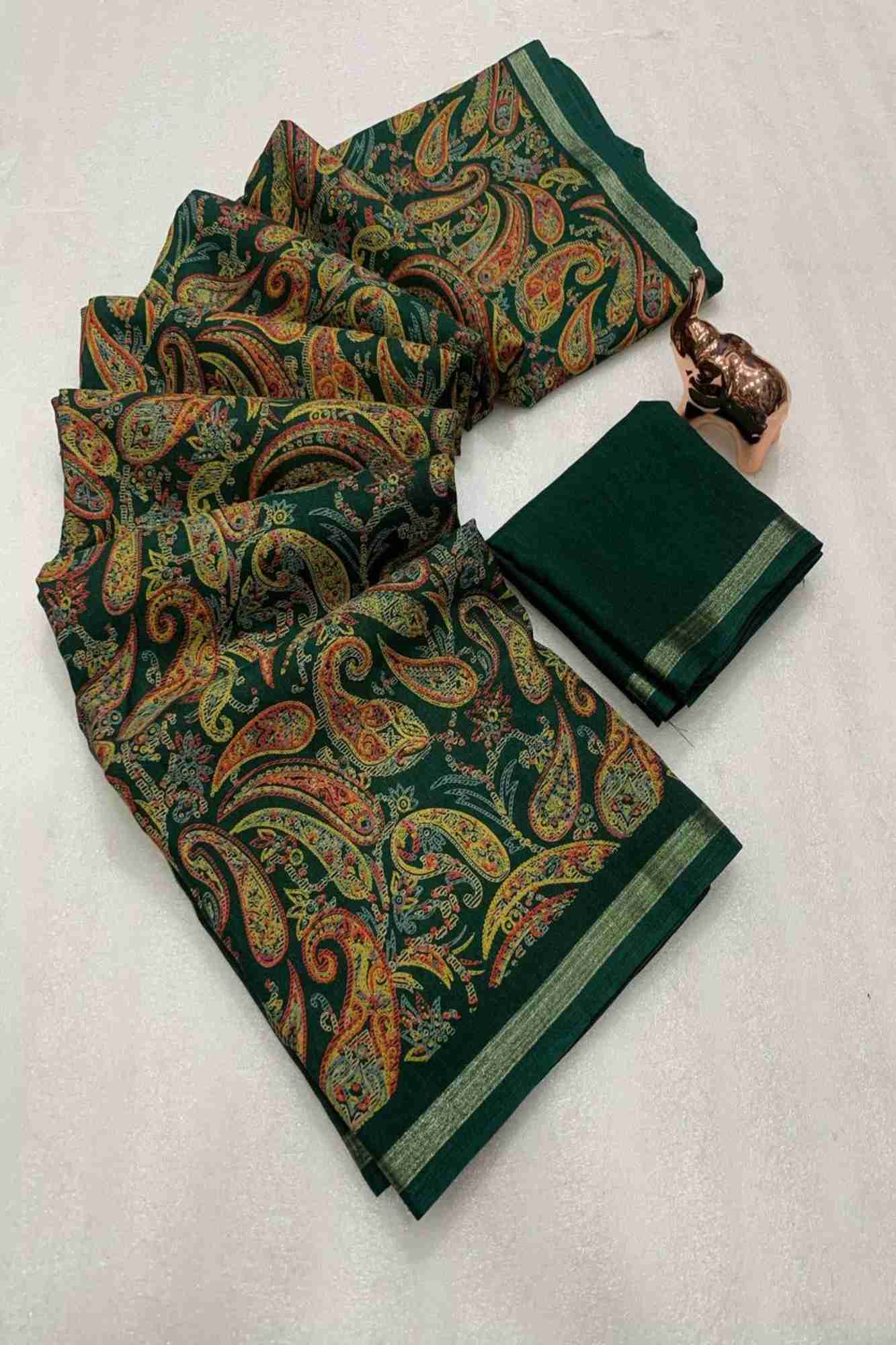 Beautiful Kashmiri Pashmina print ready to wear saree