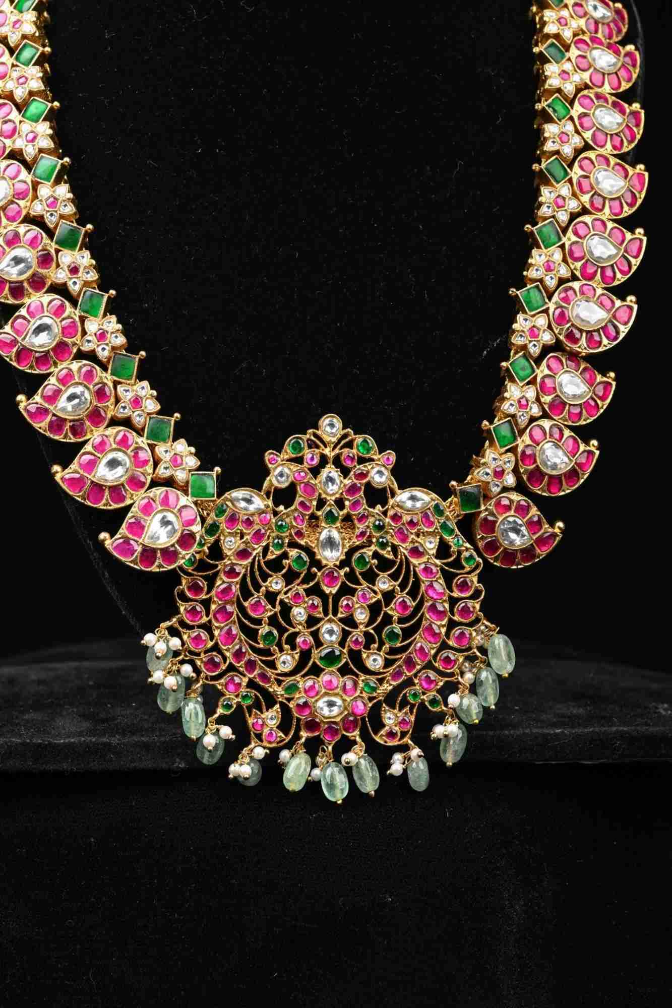 Exquisite Mango Necklace Temple Jewelry Medium Length Necklace