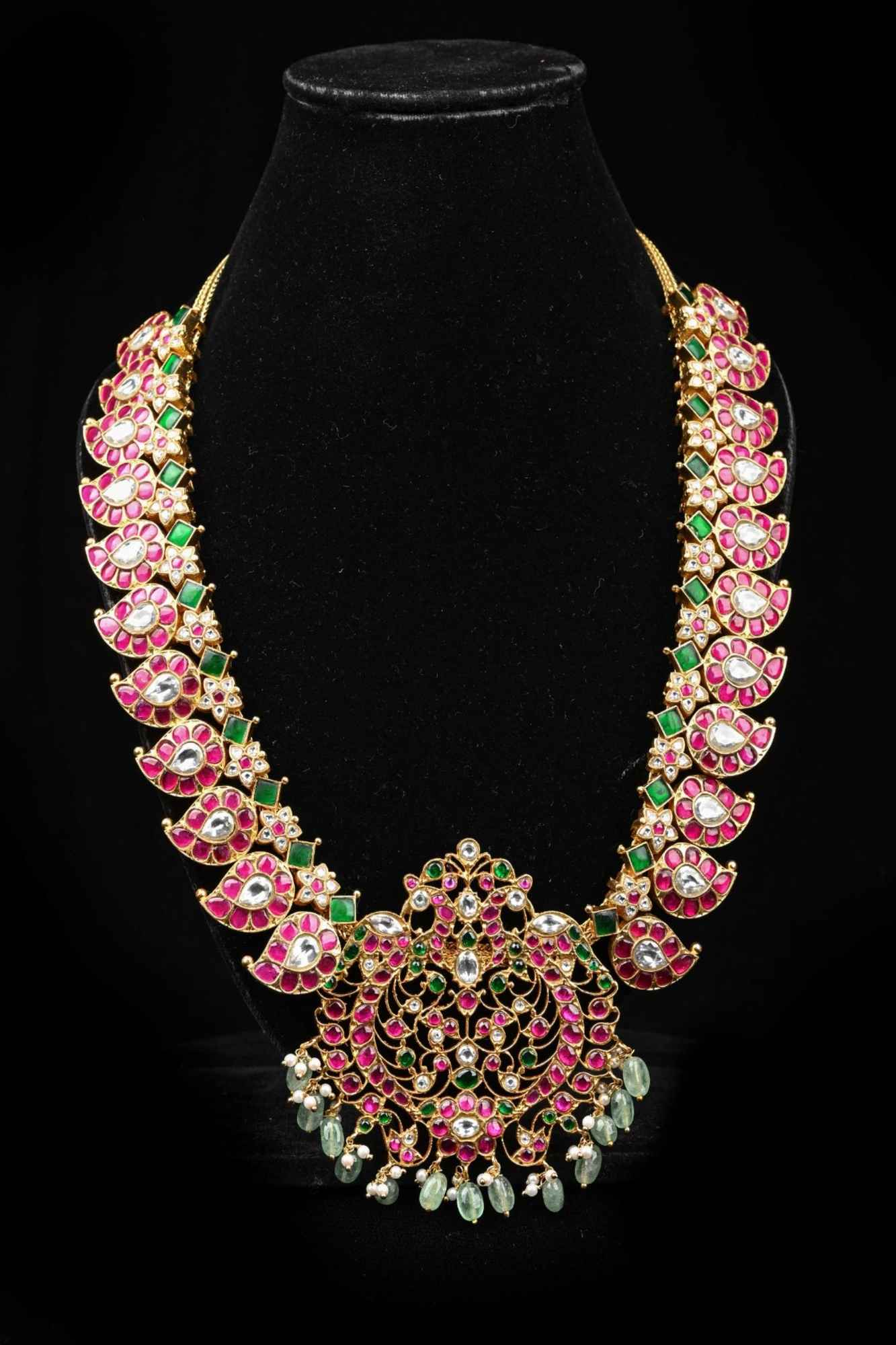 Exquisite Mango Necklace Temple Jewelry Medium Length Necklace