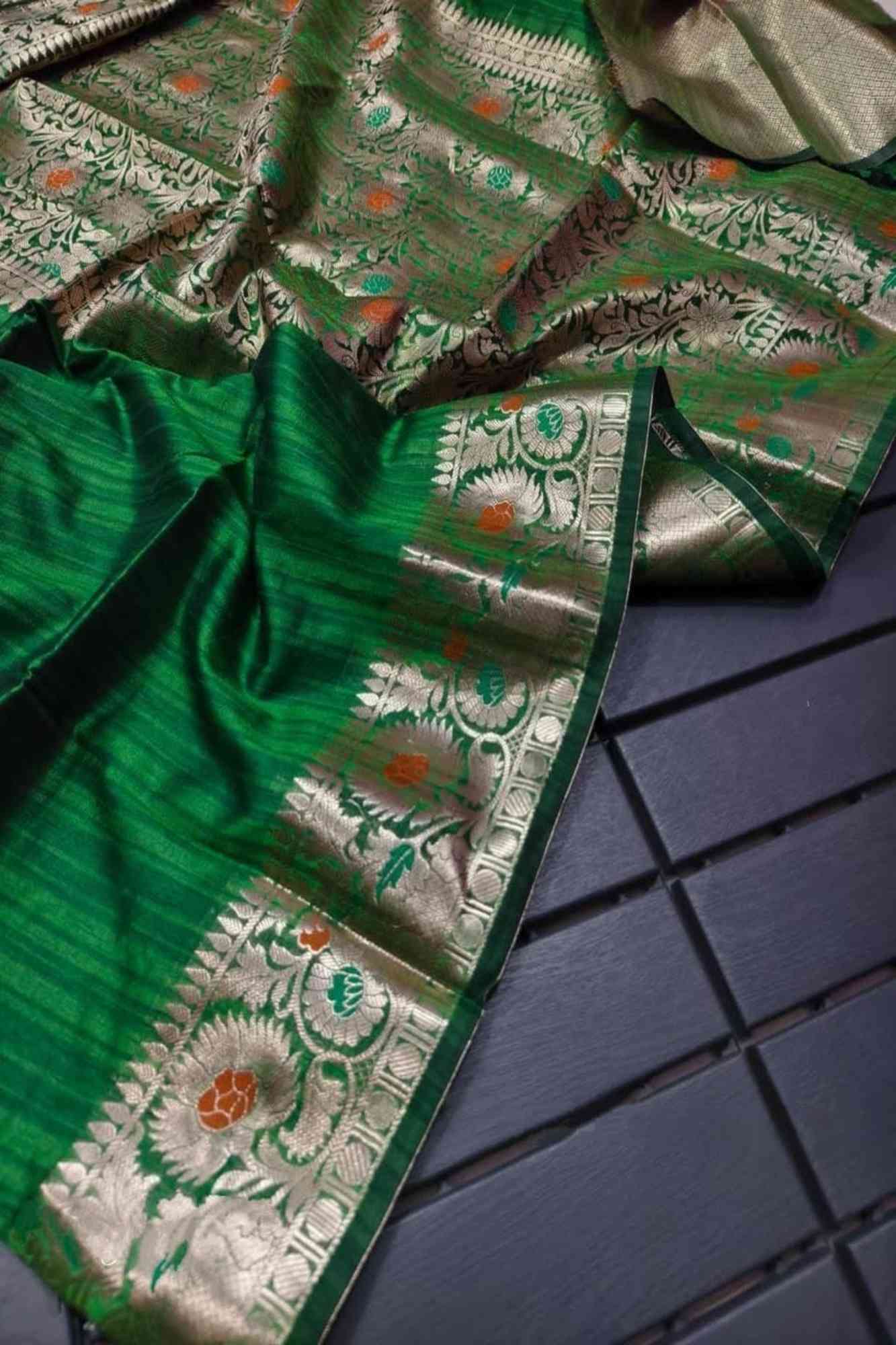 Banarasi Meenakari woven ready to wear saree