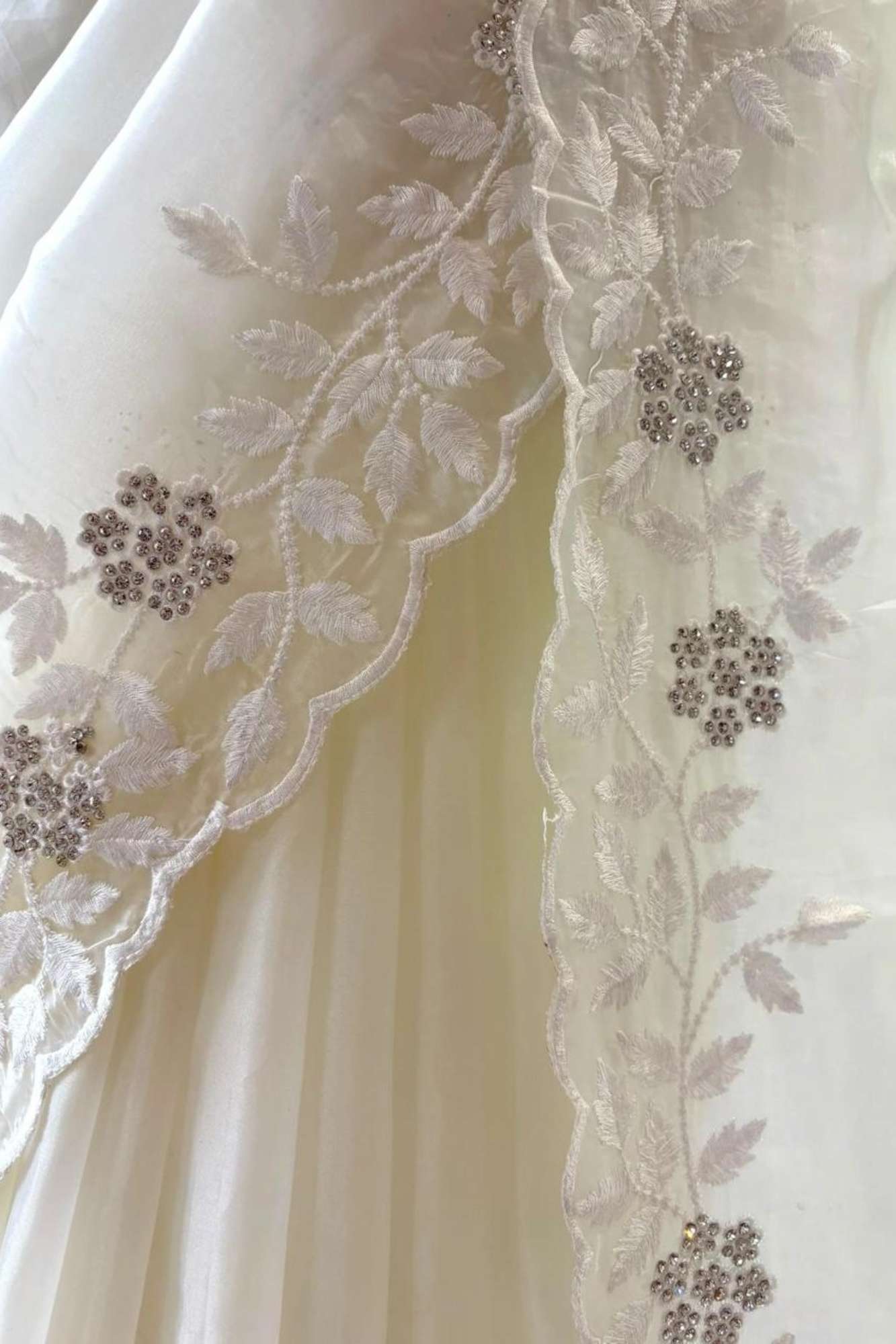 Organza Hand-Embroidered with Sequin Detailing Ready To Wear Saree