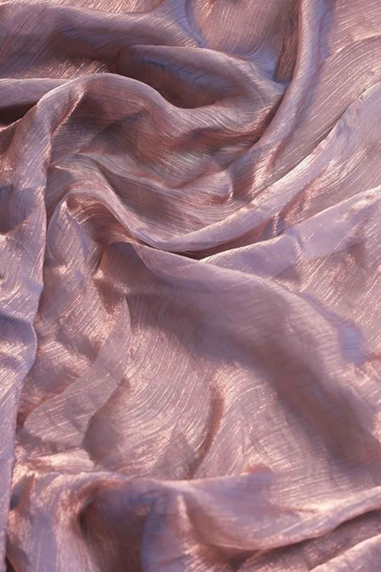 Chiffon Silk Ready to Wear Saree with Glossy Body and Satin-Finish Border Ready To Wear Saree