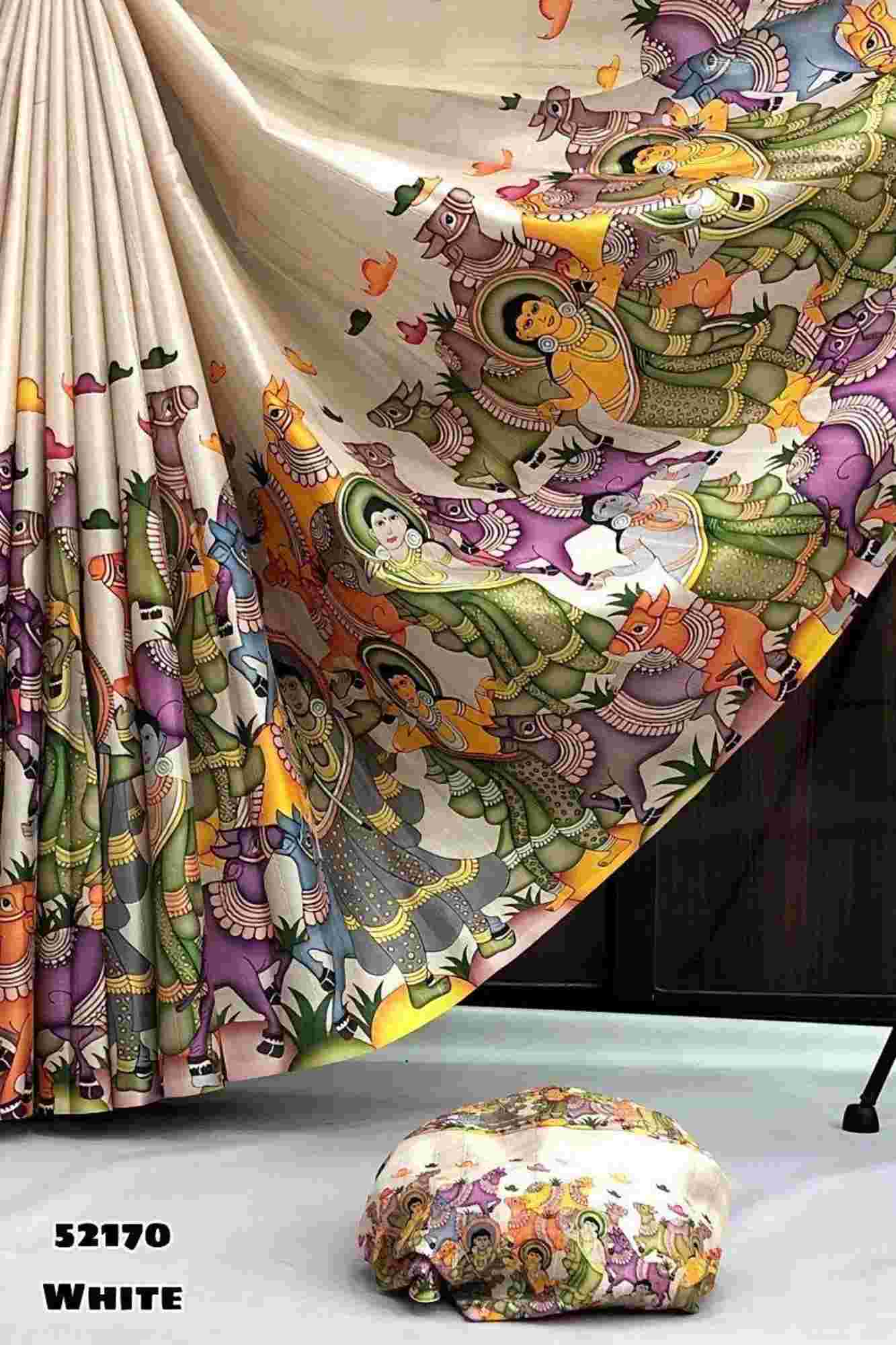 Heritage Pattachitra Art – Pre-Pleated Ready to Wear Saree