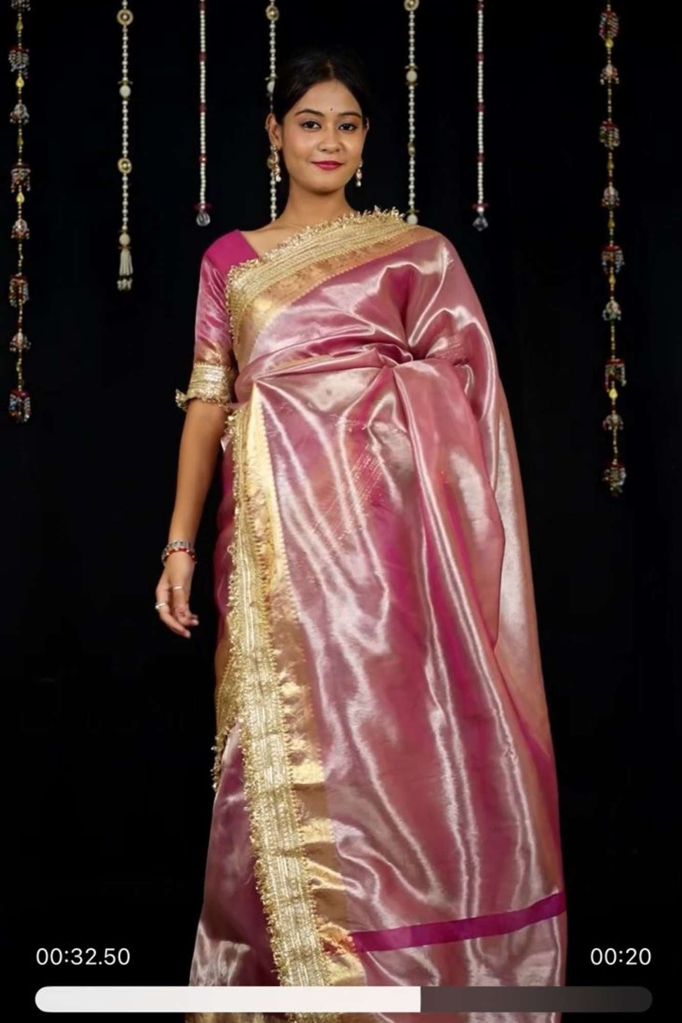 Zip & Go Saree:Soft Patola with Zari & Shimmer Highlights Zip and Go saree