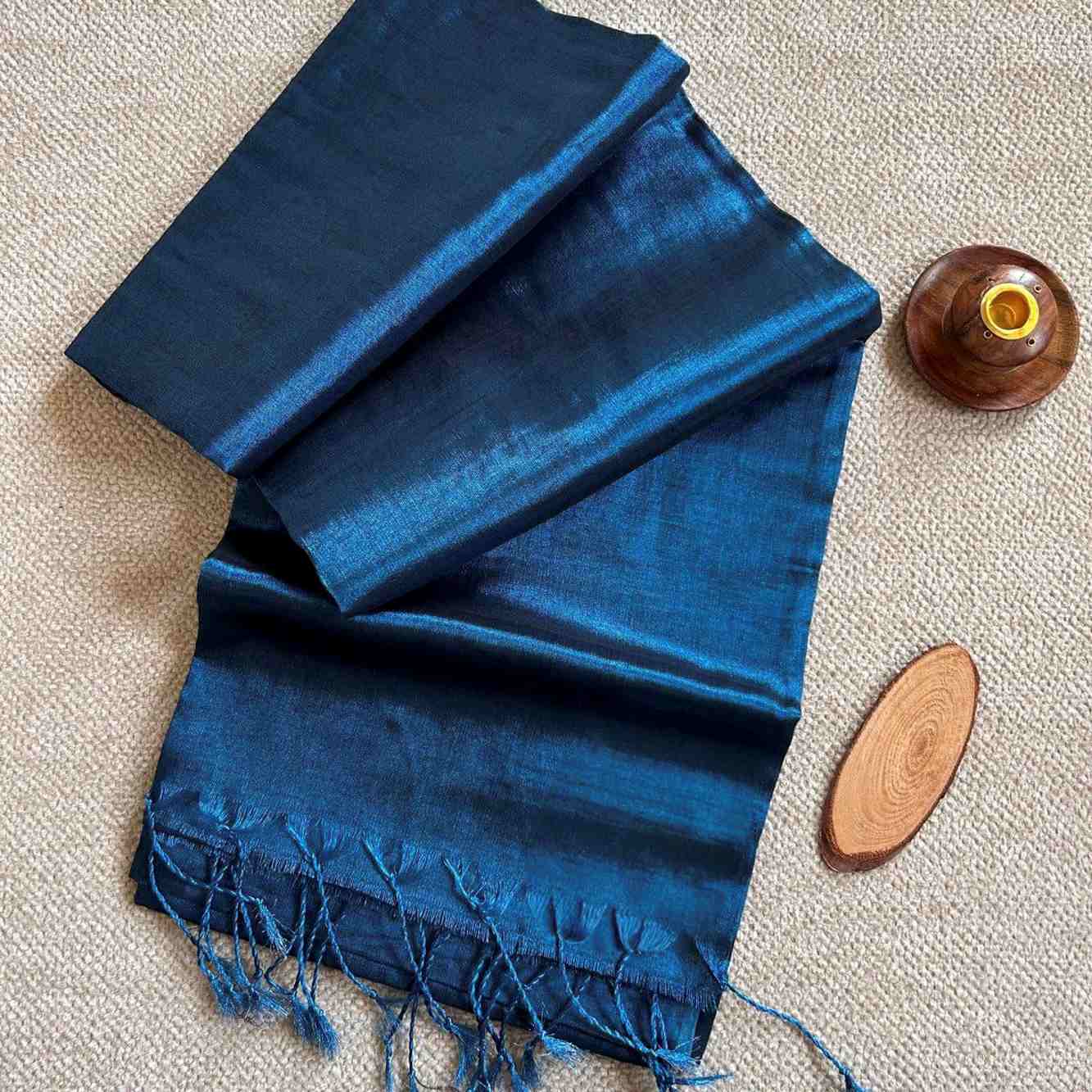 Tissue silk with Two Ton Tassels on palu Ready To Wear Saree
