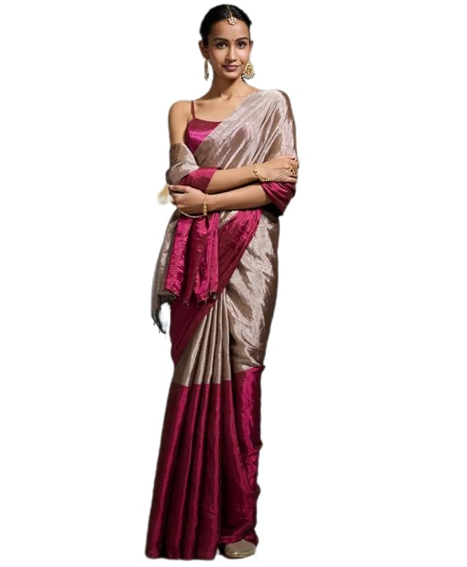 Tissue Silk Double Tone Ready To Wear Saare