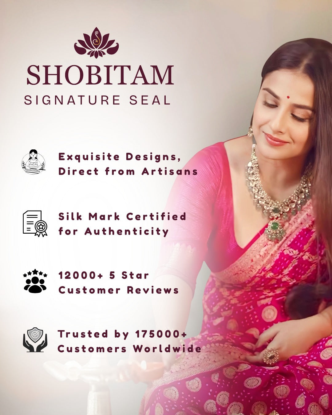 Ishta - Purple Yellow Handwoven Silk Saree | SILK MARK CERTIFIED | Shobitam