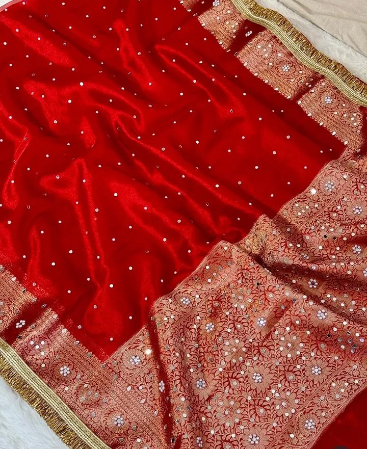 Elegant Handworked Silk with Rich Zari Border Ready To Wear Saree