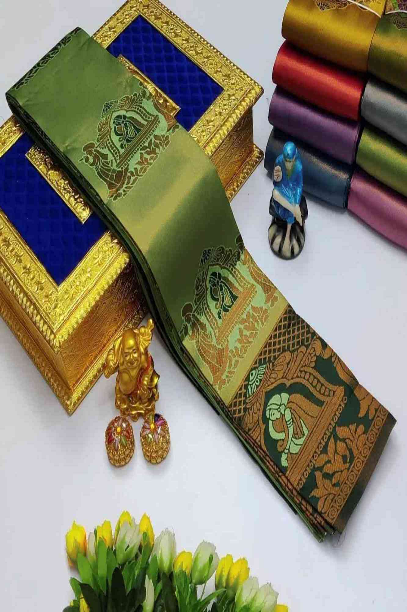 Pallaku Design Kanjivaram Inspired Soft Silk Wrap – Effortless in a One-Minute Saree