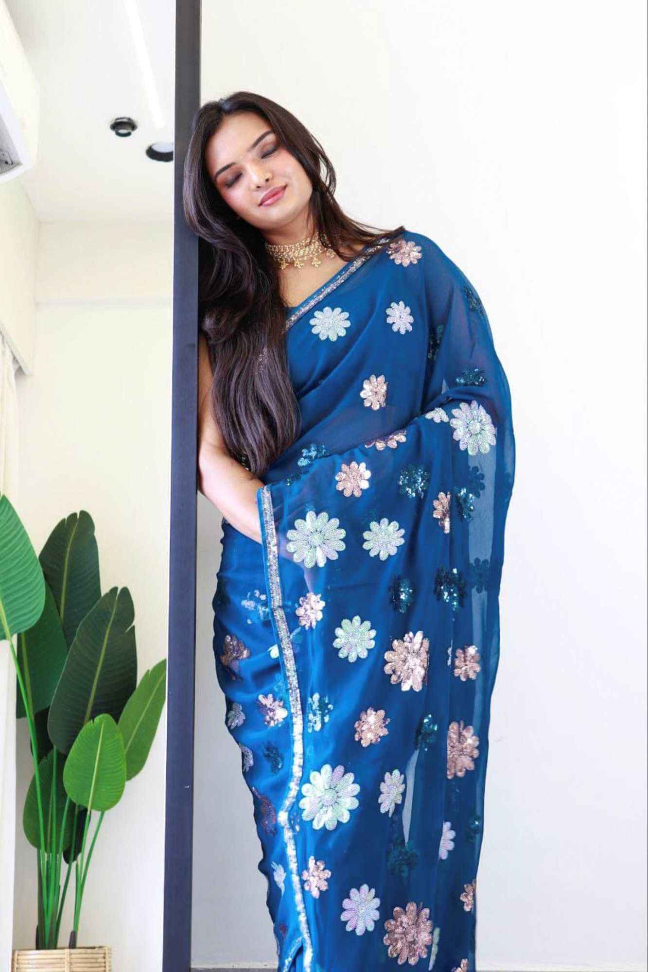 Ready to Wear One Minute Sarees Prestitched Sarees customised Plus Size