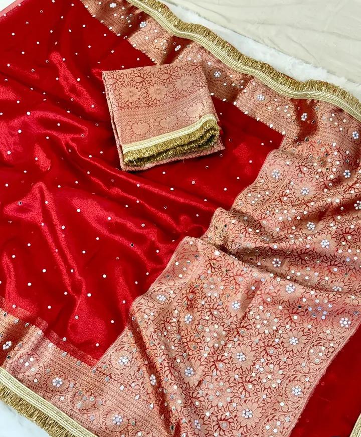 Elegant Handworked Silk with Rich Zari Border Ready To Wear Saree