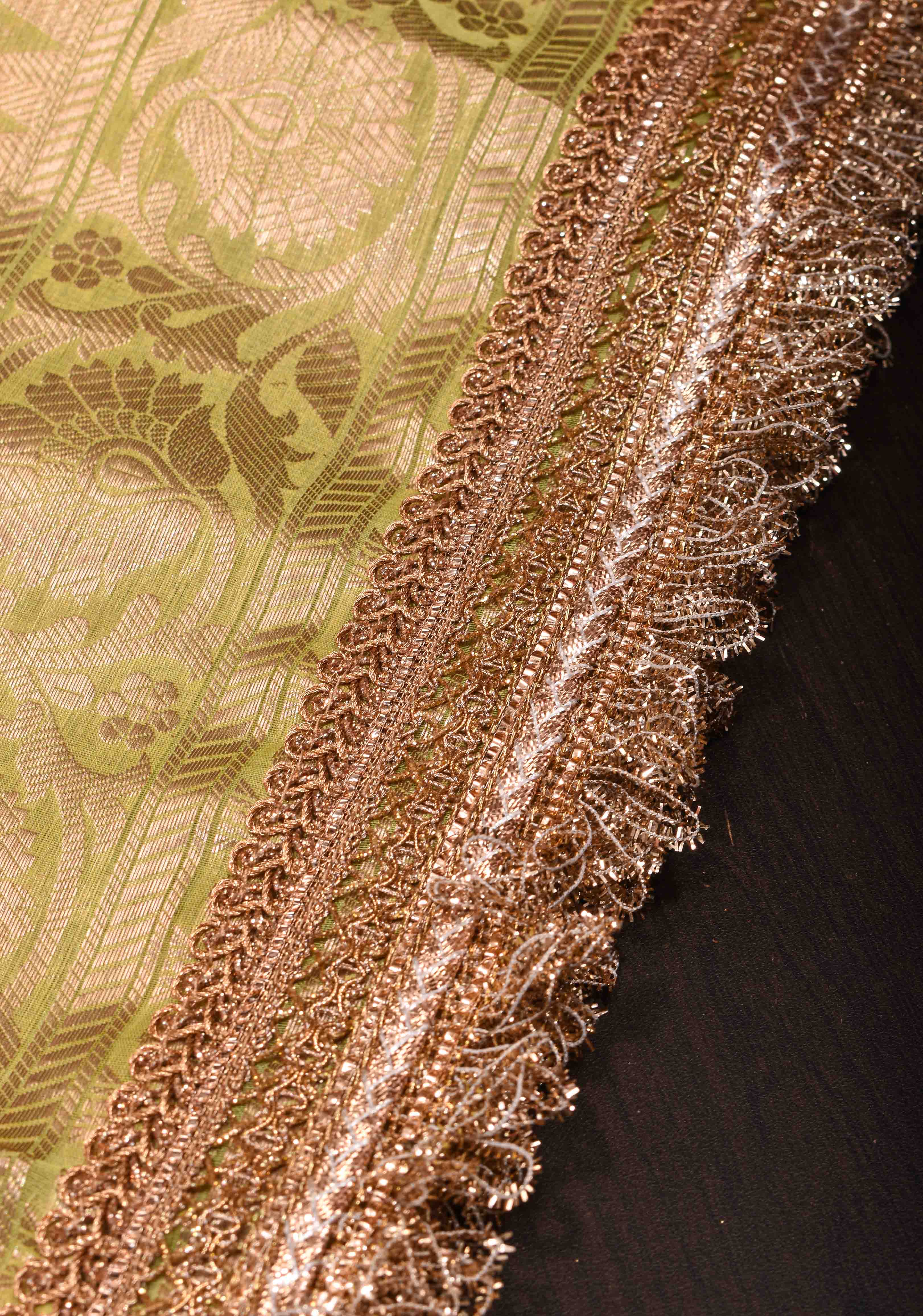 Pure Organza Silk Saree in Lemon Yellow with Floral Digital Print and Lace Trim Border | SILK MARK CERTIFIED | Shobitam