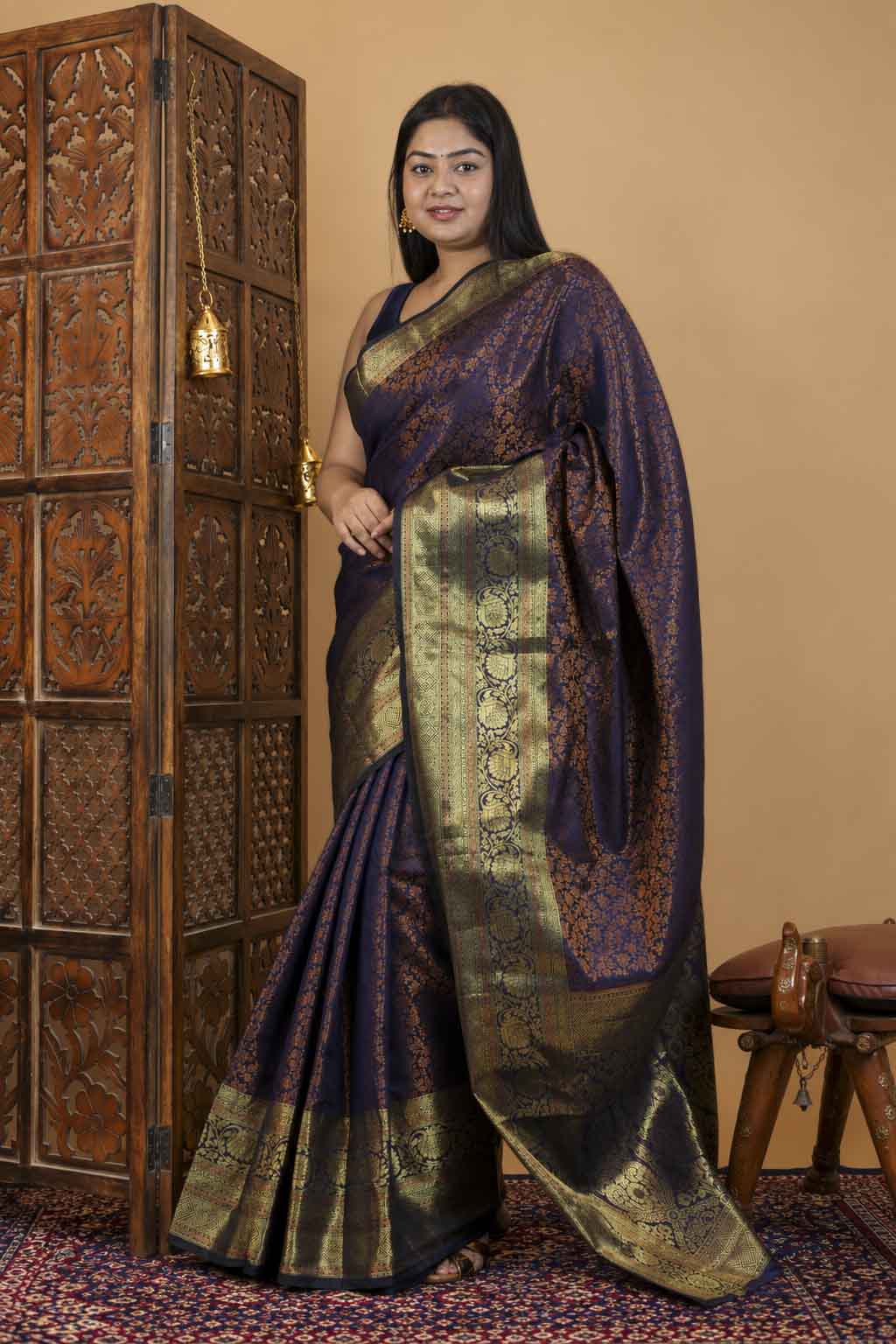 Dhoop Chaanv Banarasi Inspired Silk With Ornate Border And Palla Predrape Saree