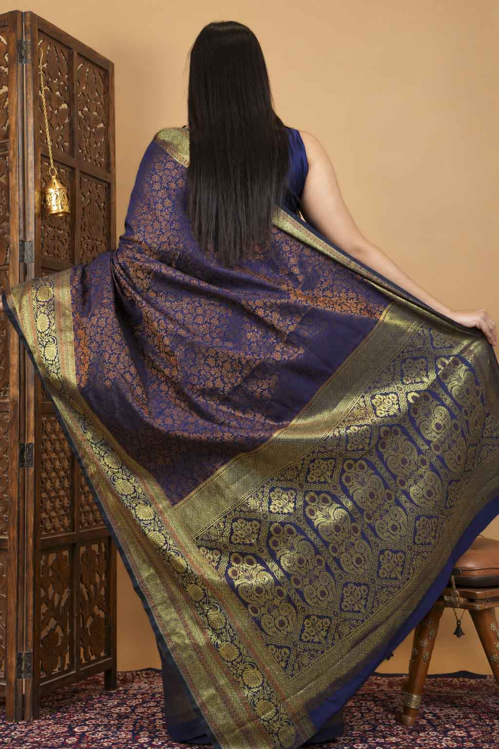 Dhoop Chaanv Banarasi Inspired Silk With Ornate Border And Palla Predrape Saree