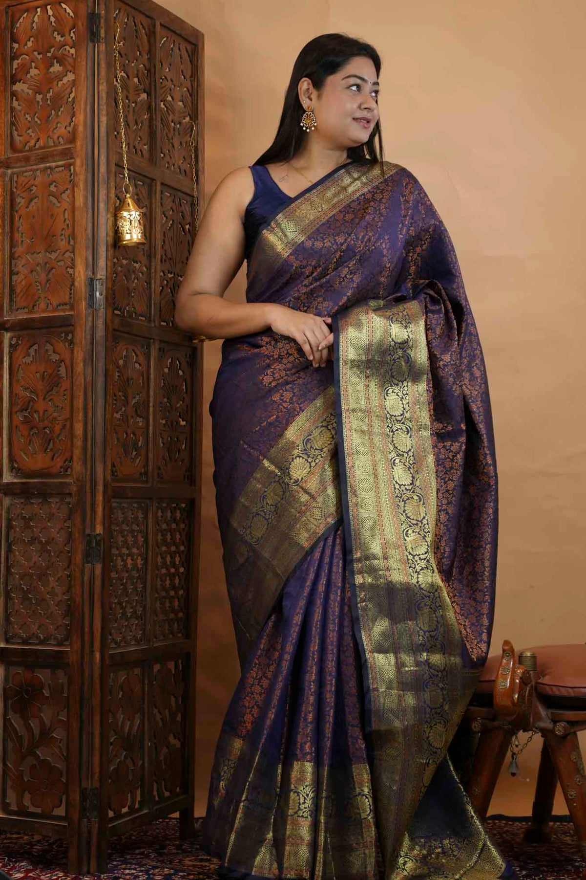 Dhoop Chaanv Banarasi Inspired Silk With Ornate Border And Palla Predrape Saree