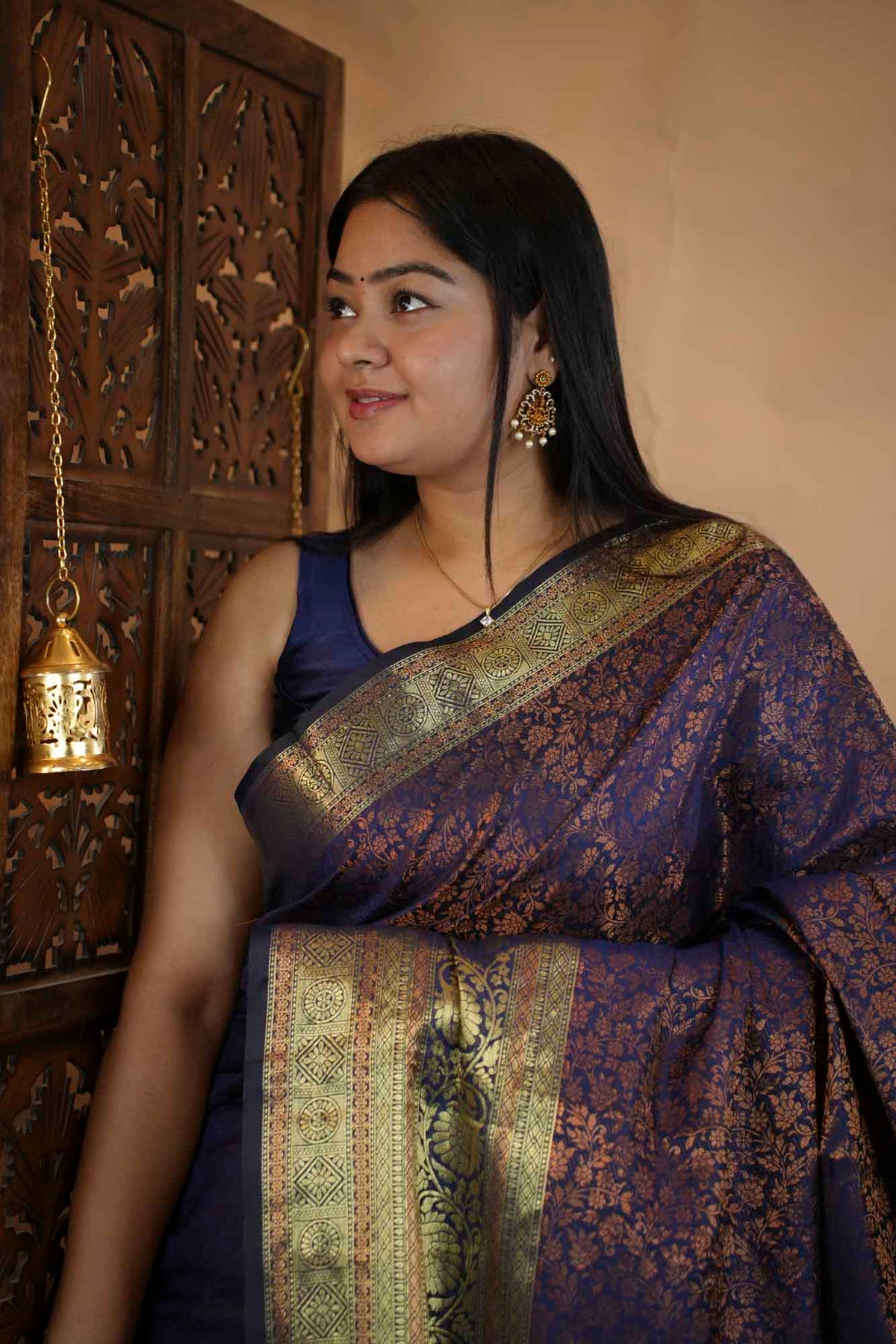Dhoop Chaanv Banarasi Inspired Silk With Ornate Border And Palla Predrape Saree