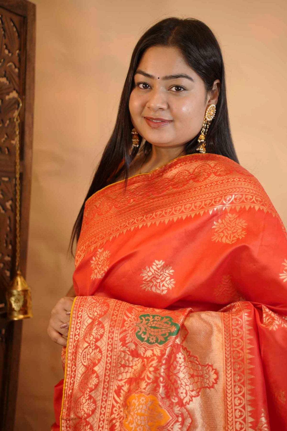 Banarasi Silk Inspired Zari Woven Ready To Wear Saree