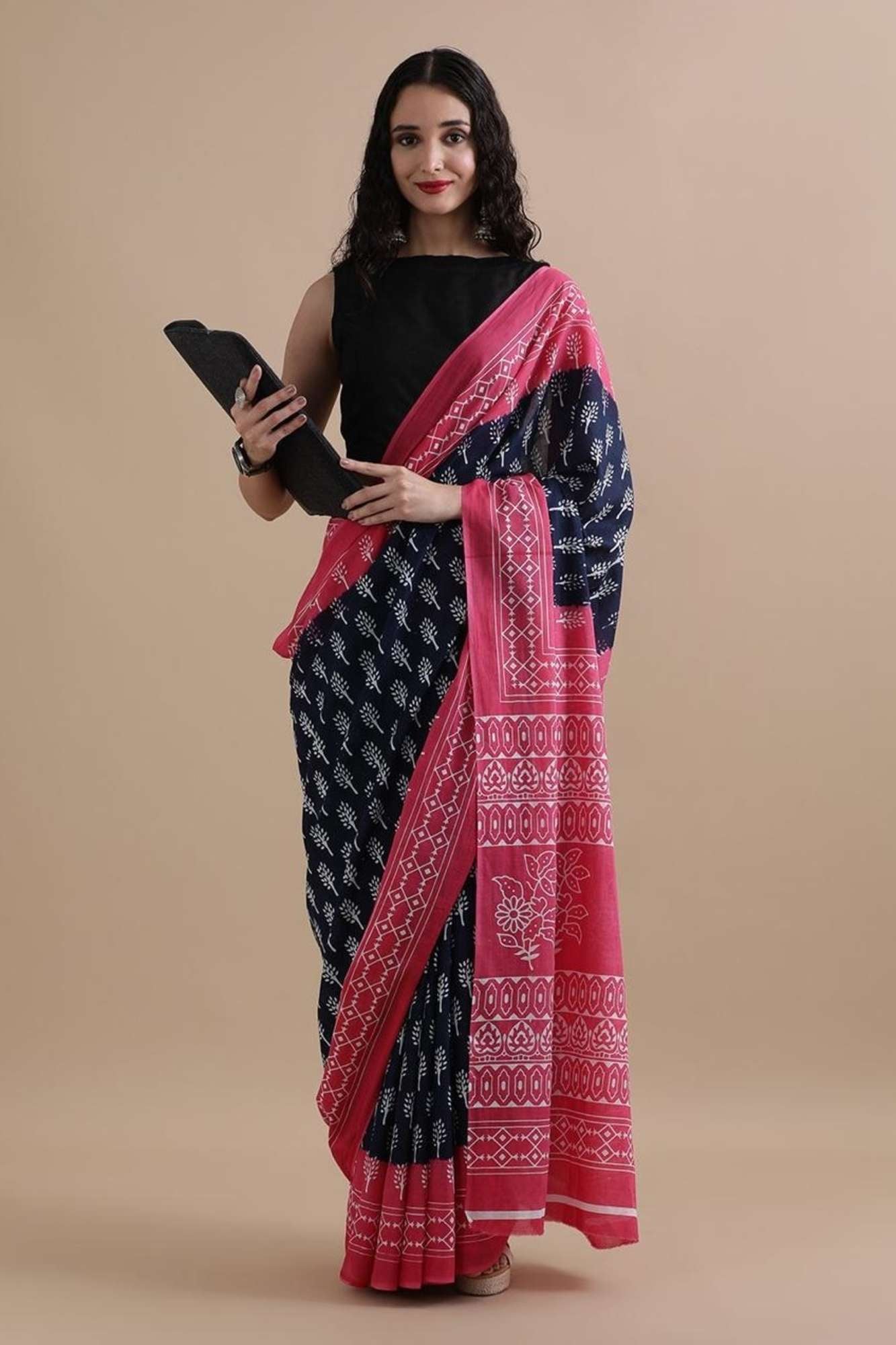Jaipuri Mul mul ready to wear saree