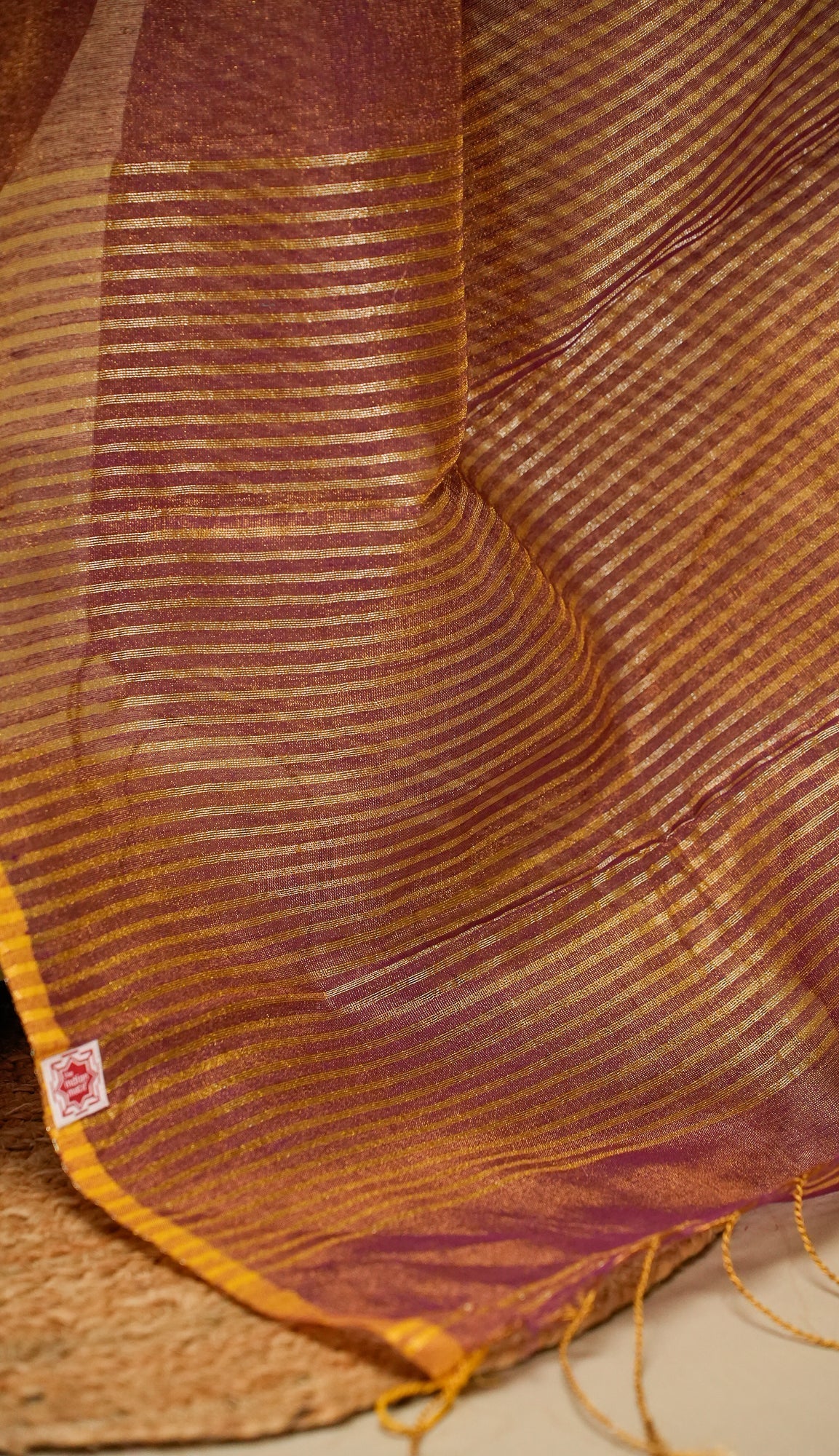 Mauve Tissue By Cotton Saree Mihira | SHOBITAM