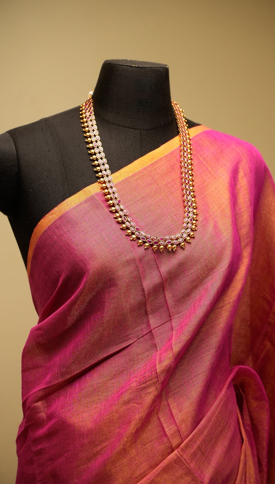 Pink Tissue By Cotton Saree Gulaabo | SHOBITAM