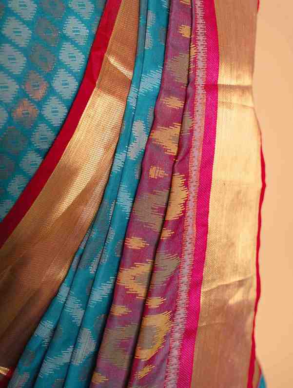 patan patola cotton silk Ready To Wear Saree