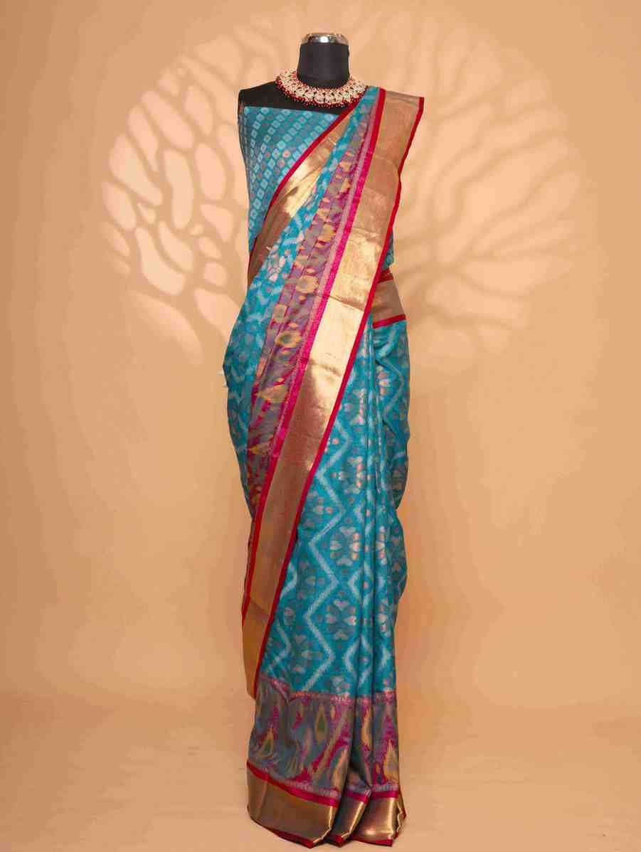 patan patola cotton silk Ready To Wear Saree