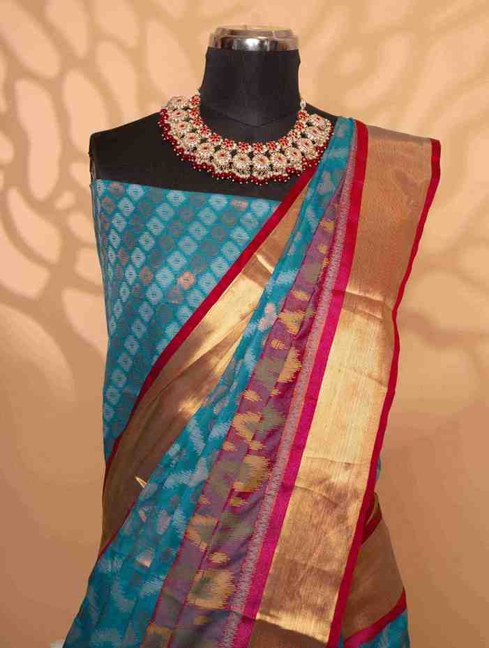 patan patola cotton silk Ready To Wear Saree