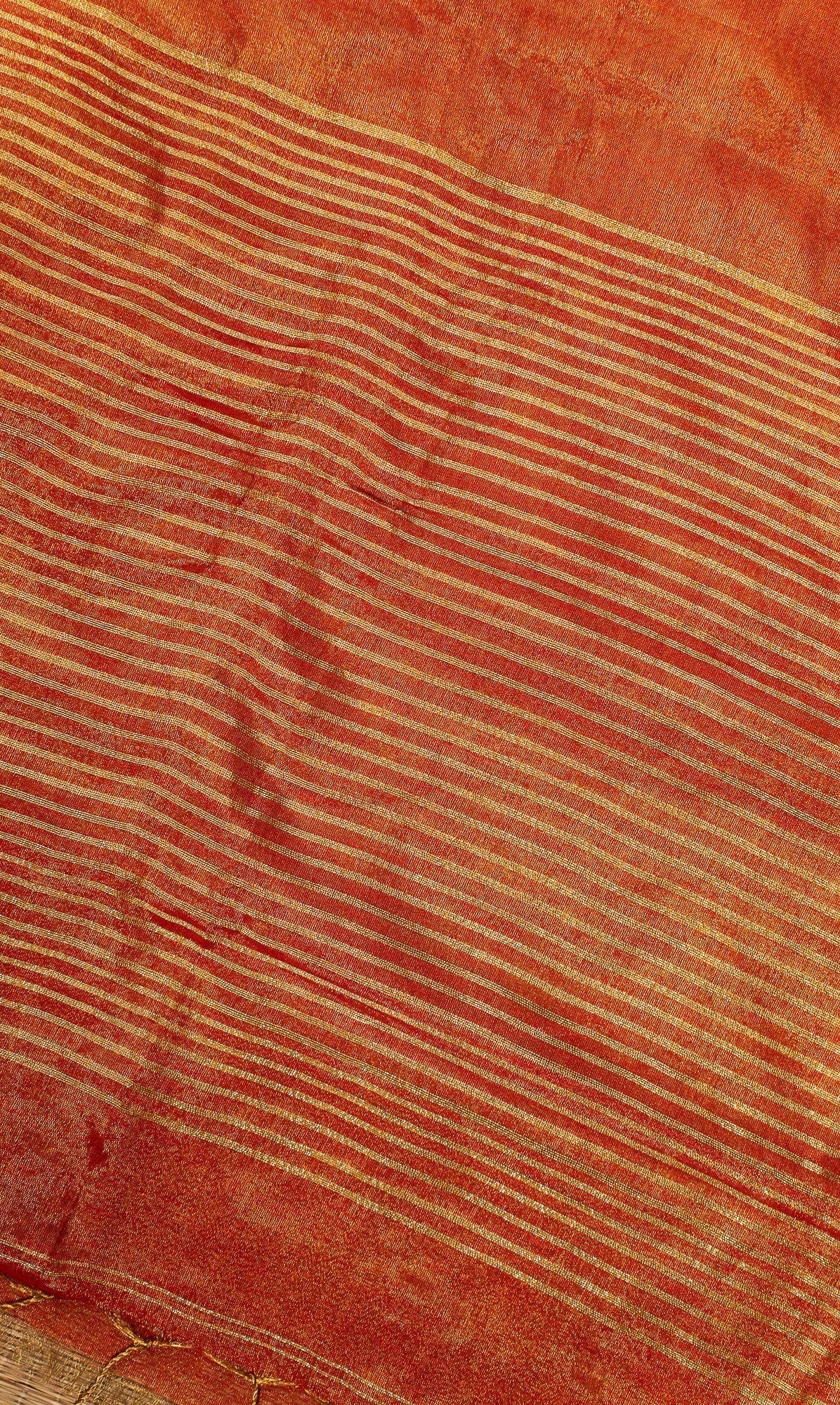 Sunrise Orange Tissue By Linen Saree Haseena | SHOBITAM