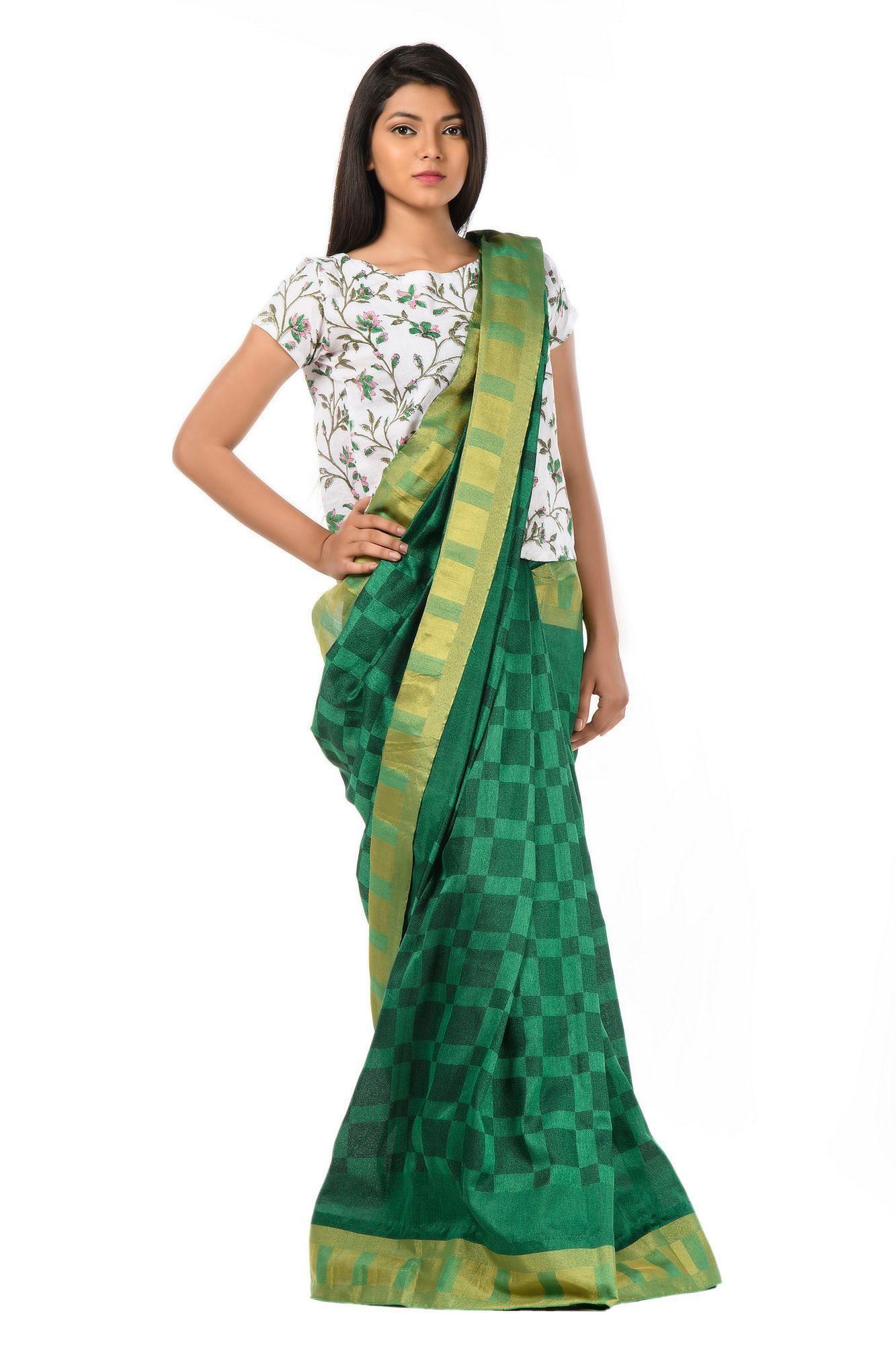 White Printed Short Sleeves Blouse cum Top-Isadora Life