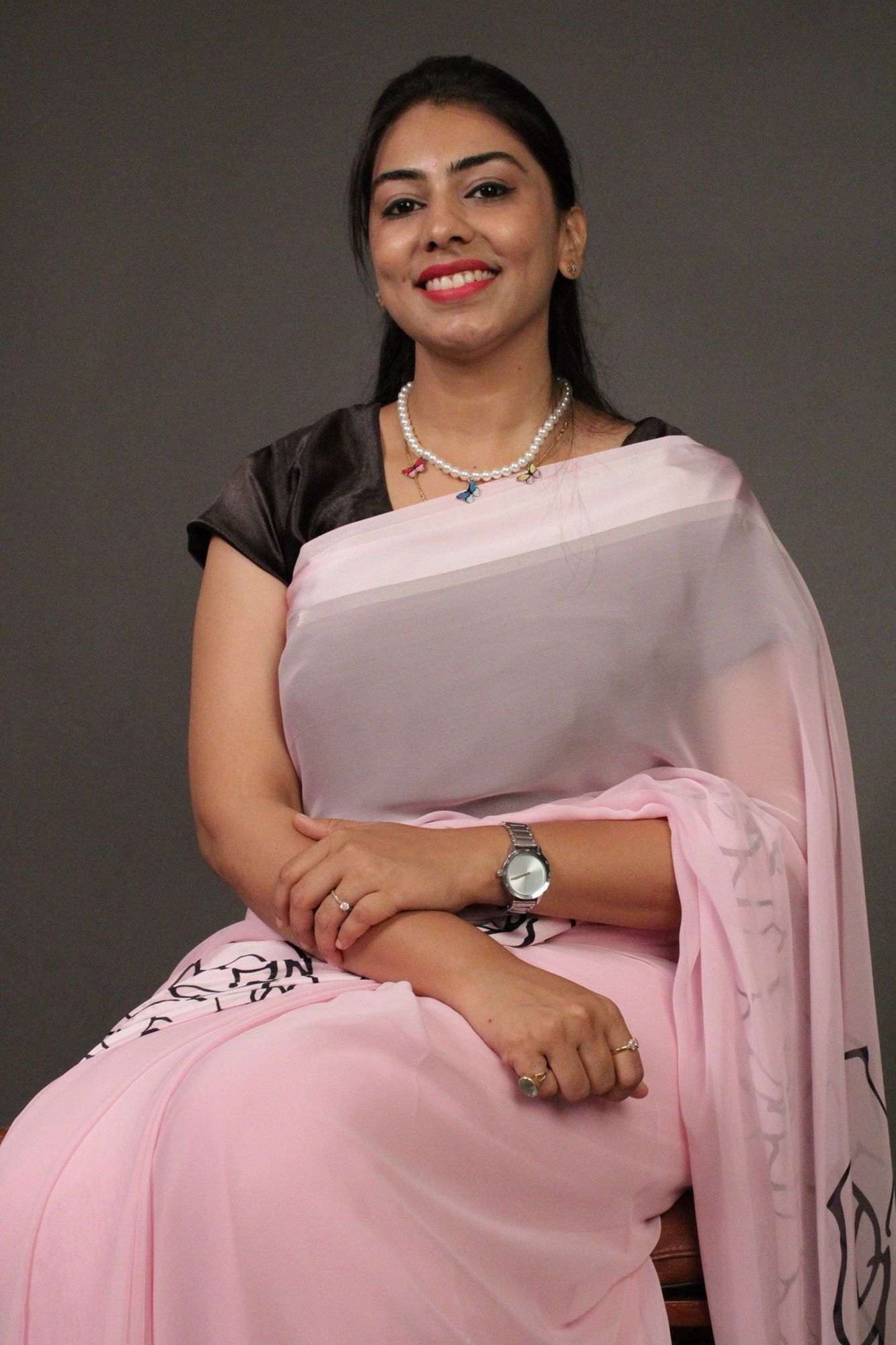 Light Pink Soft Georgette Wrap in 1 minute saree - Isadora Life Online Shopping Store