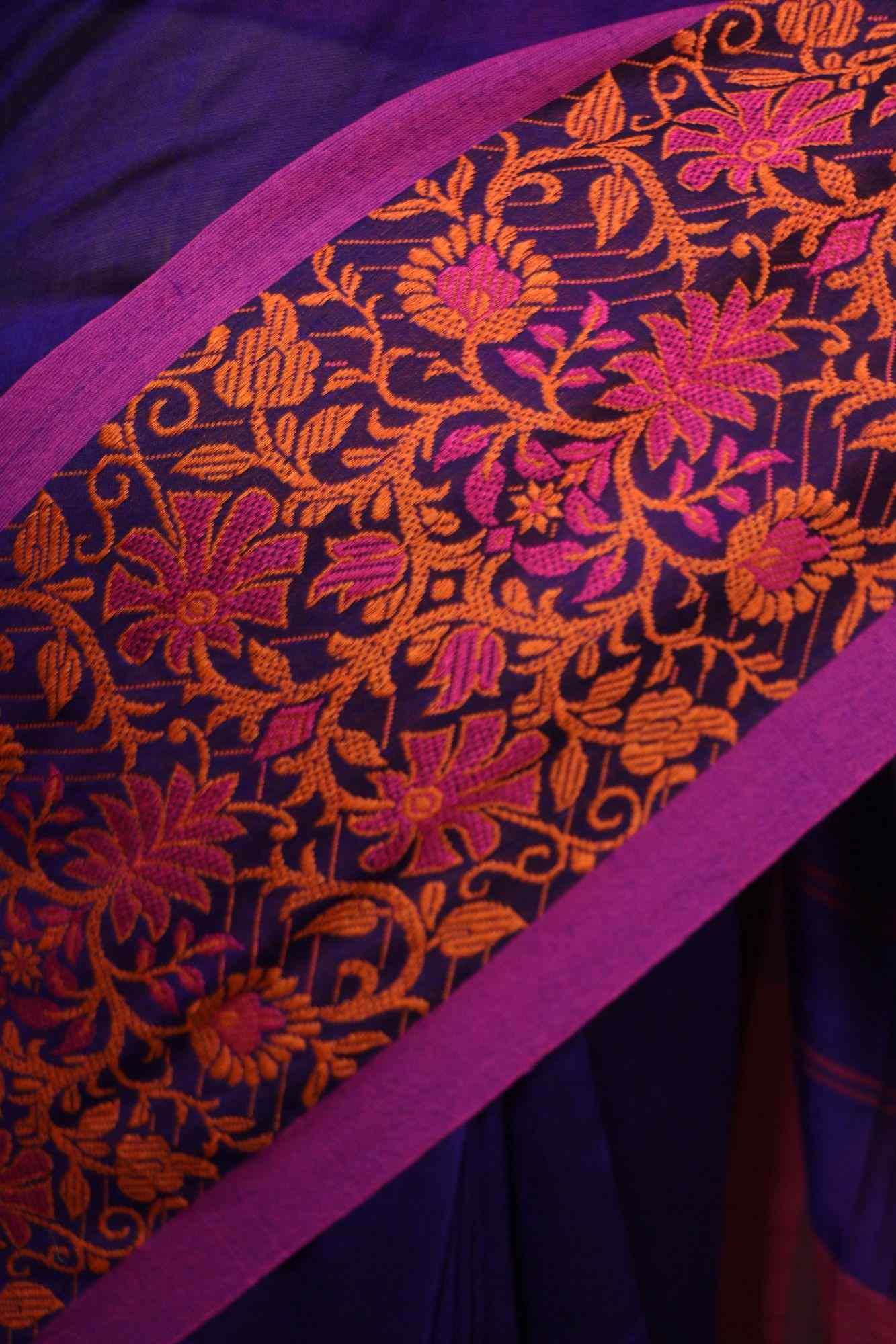 Pure soft cotton with naksha weaving done across the border wrap in 1 minute saree - Isadora Life Online Shopping Store