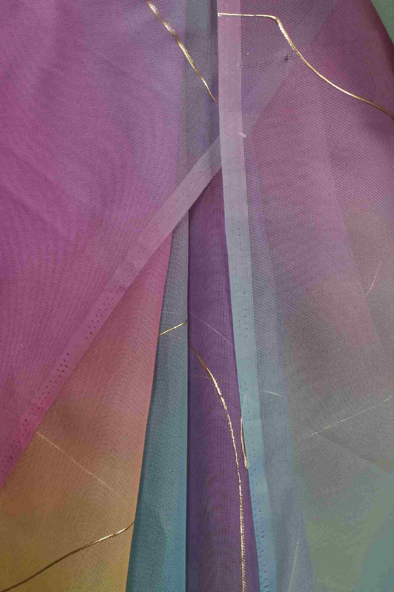 Rainbow Double Organza Sequence Embroidered Wrap in 1 minute saree with Tassels - Isadora Life Online Shopping Store
