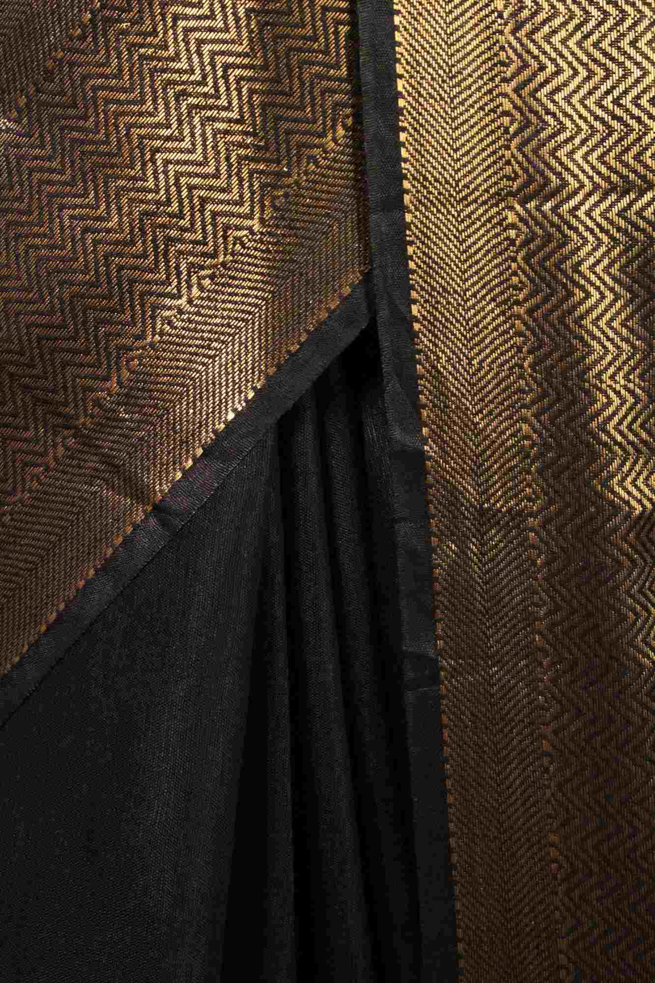 Black Zari Woven Wrap in 1 minute saree - Isadora Life Online Shopping Store
