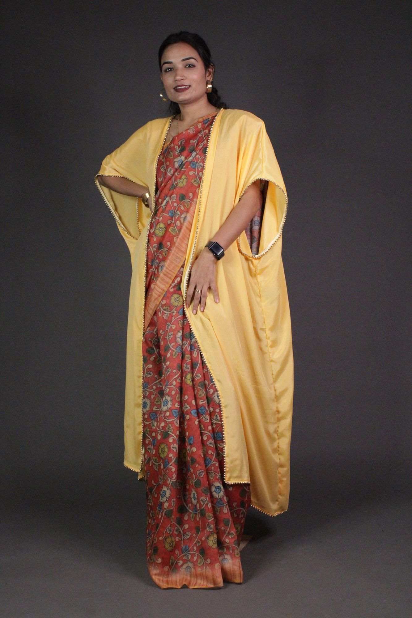 Elegant Yellow Overlay with Moti Lace - Isadora Life Online Shopping Store