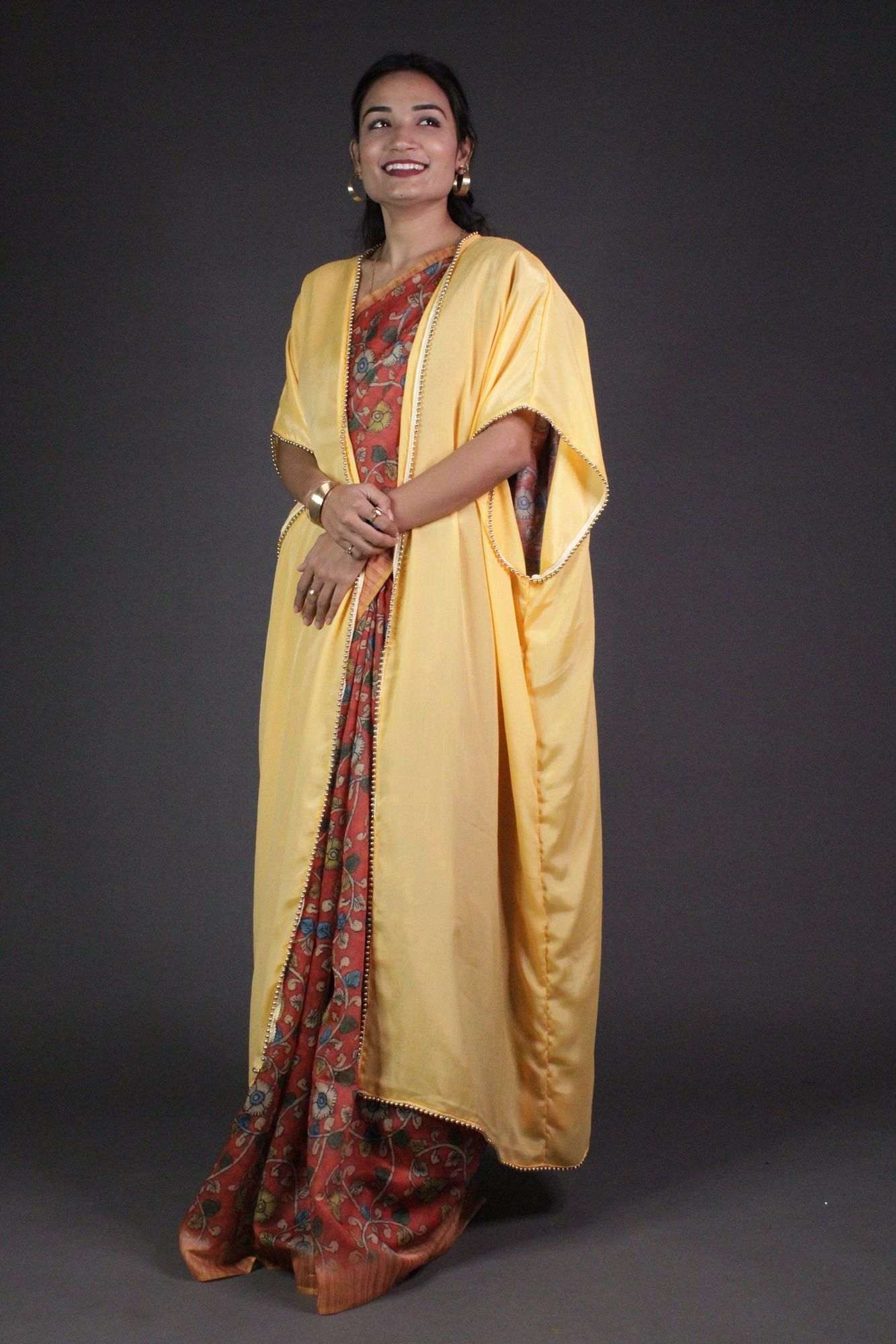 Elegant Yellow Overlay with Moti Lace - Isadora Life Online Shopping Store