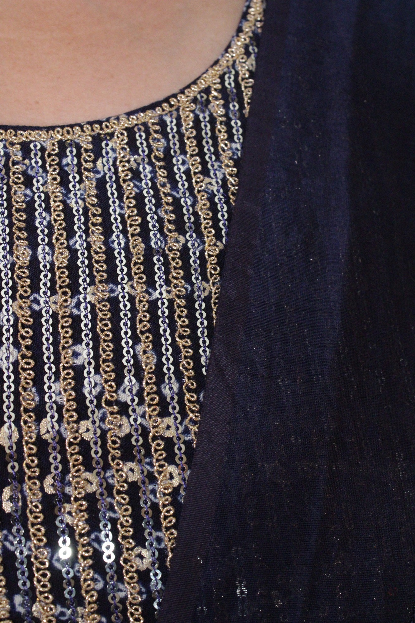 Navy Blue Sequined Ready to wear Salwar-Kameez with Dupatta - Isadora Life Online Shopping Store