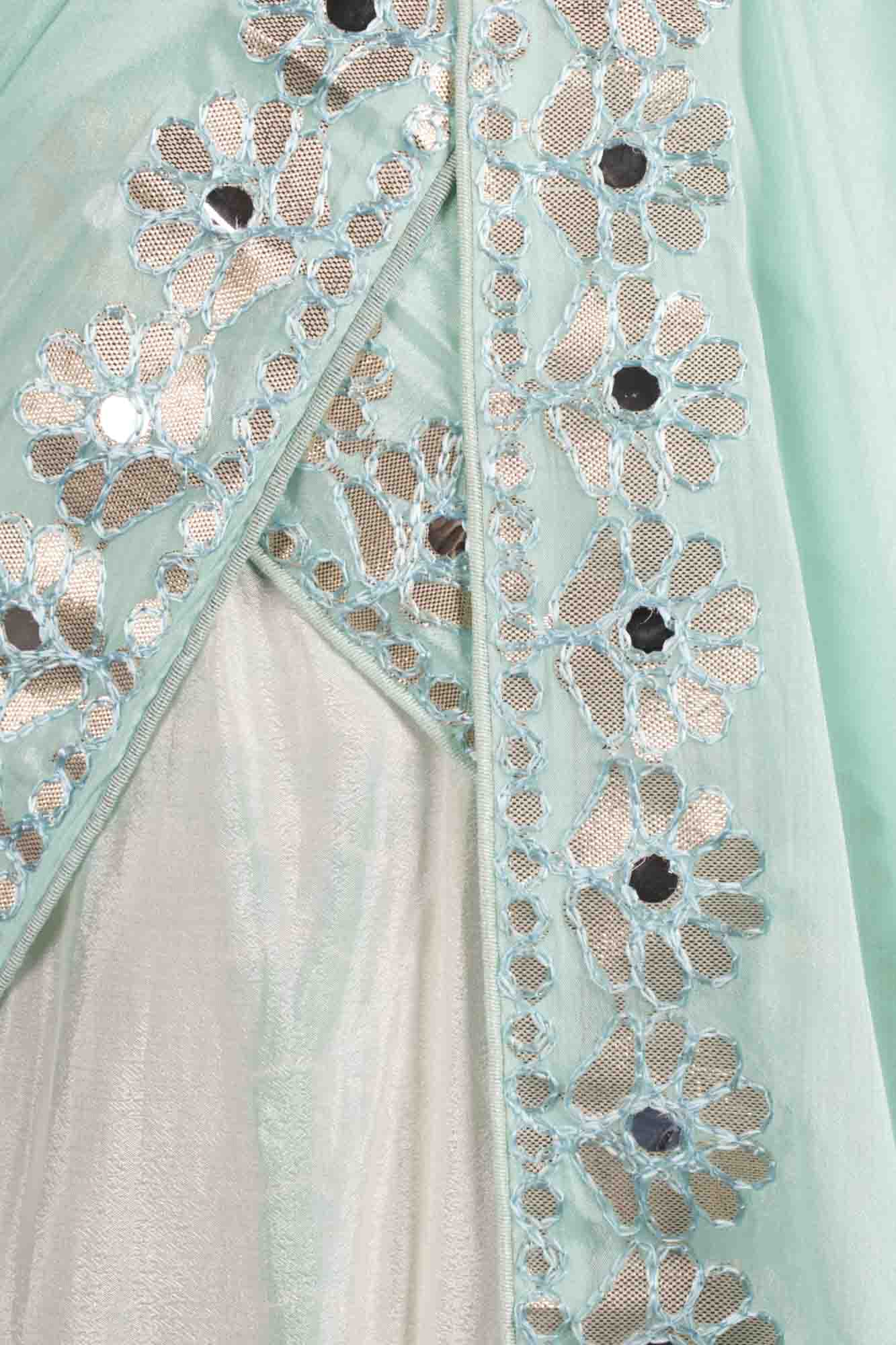 Light Blue Lehenga with Gota Patti Work - Isadora Life Online Shopping Store