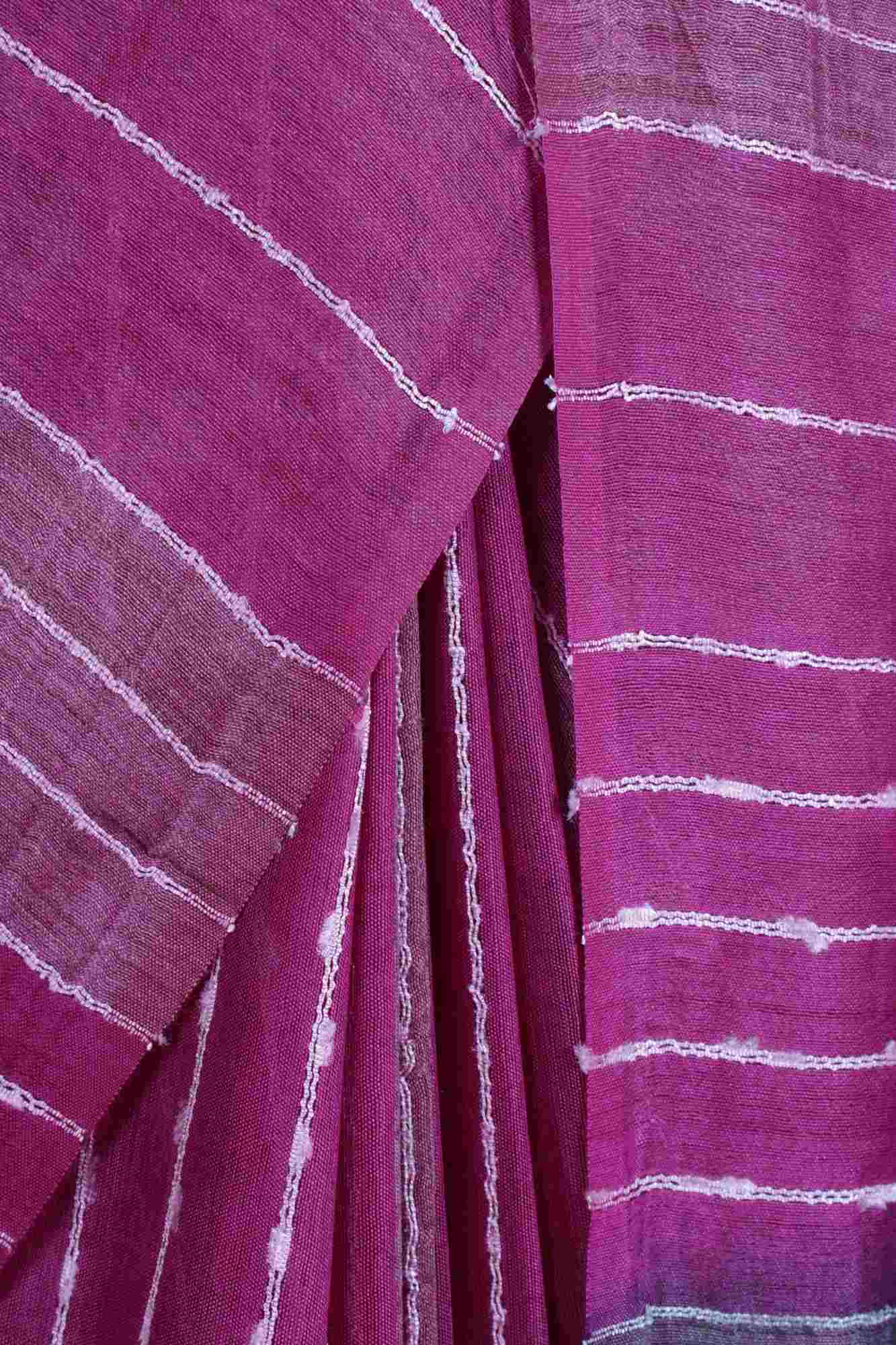 Purple-Black Kota Silk Resham stitch weaving ghicha sembling all over Wrap in 1 minute saree - Isadora Life Online Shopping Store