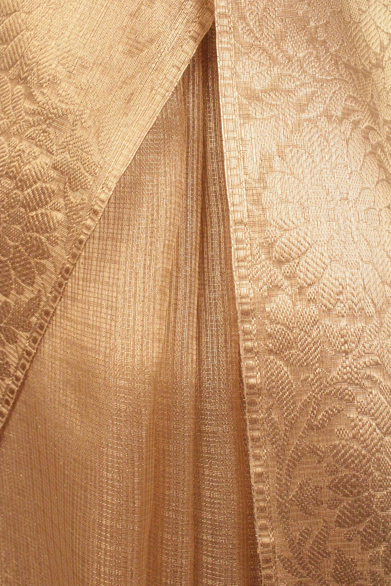 Exquisite Resham Embroidered Pallu Broad Zari woven border and tissue silk Wrap in 1 minute saree - Isadora Life Online Shopping Store