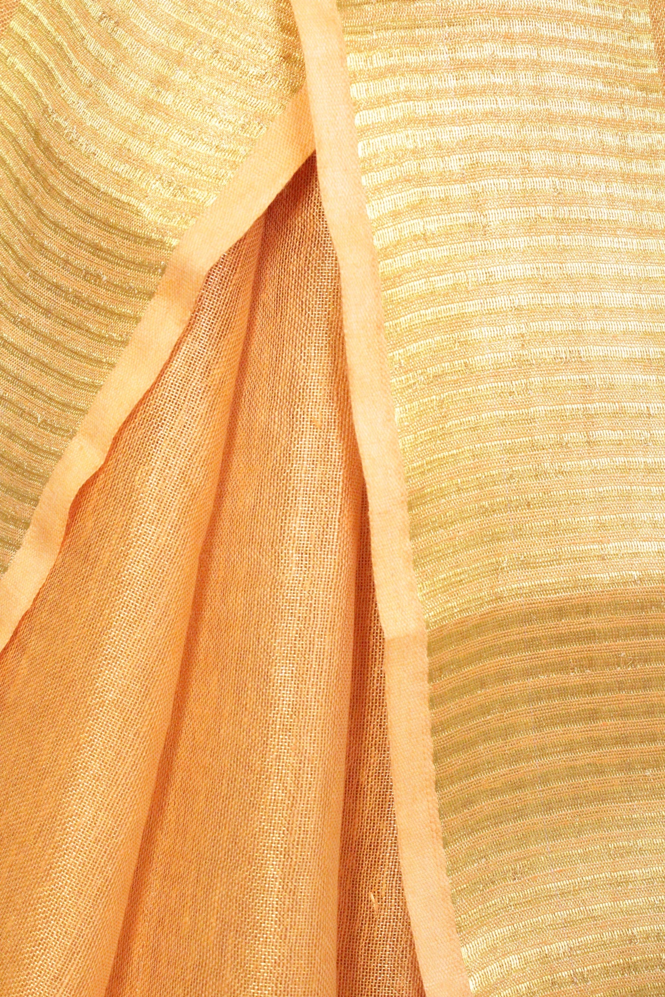 Golden linen slub classy wrap in 1 minute saree - Isadora Life Online Shopping Store