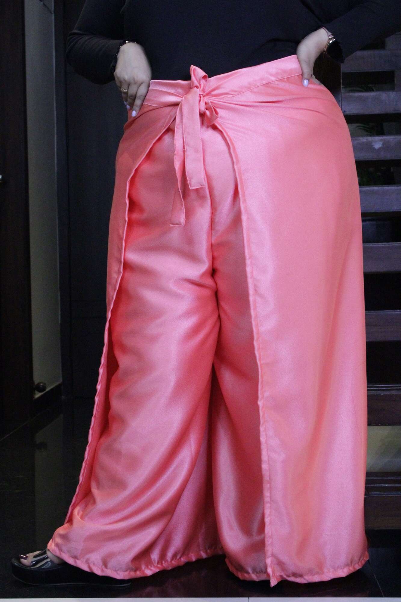 Peachy Pink Comfortable and Classy Wraparound Skirt Divider - Isadora Life Online Shopping Store