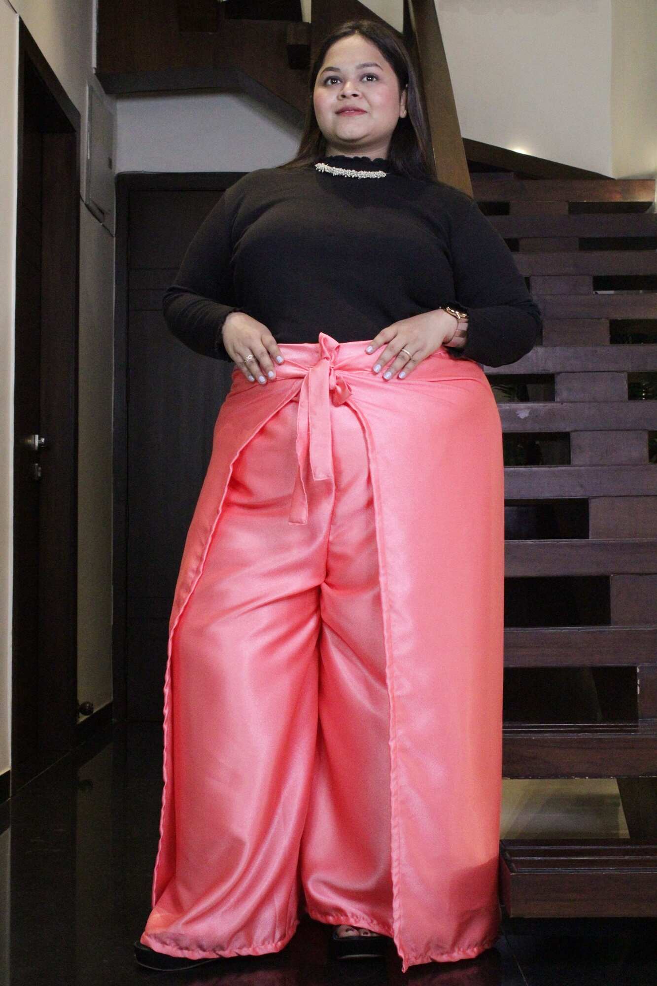Peachy Pink Comfortable and Classy Wraparound Skirt Divider - Isadora Life Online Shopping Store