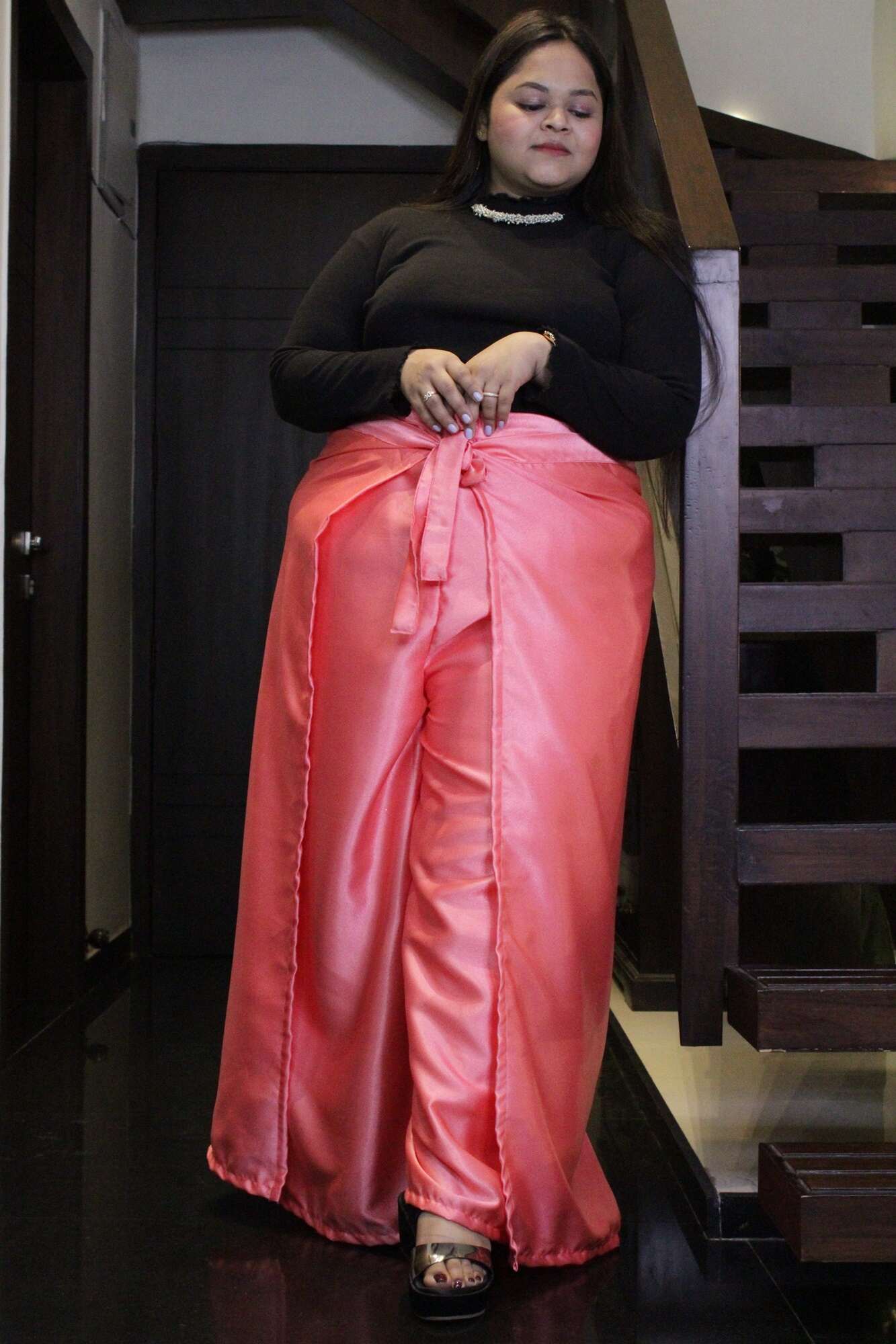 Peachy Pink Comfortable and Classy Wraparound Skirt Divider - Isadora Life Online Shopping Store