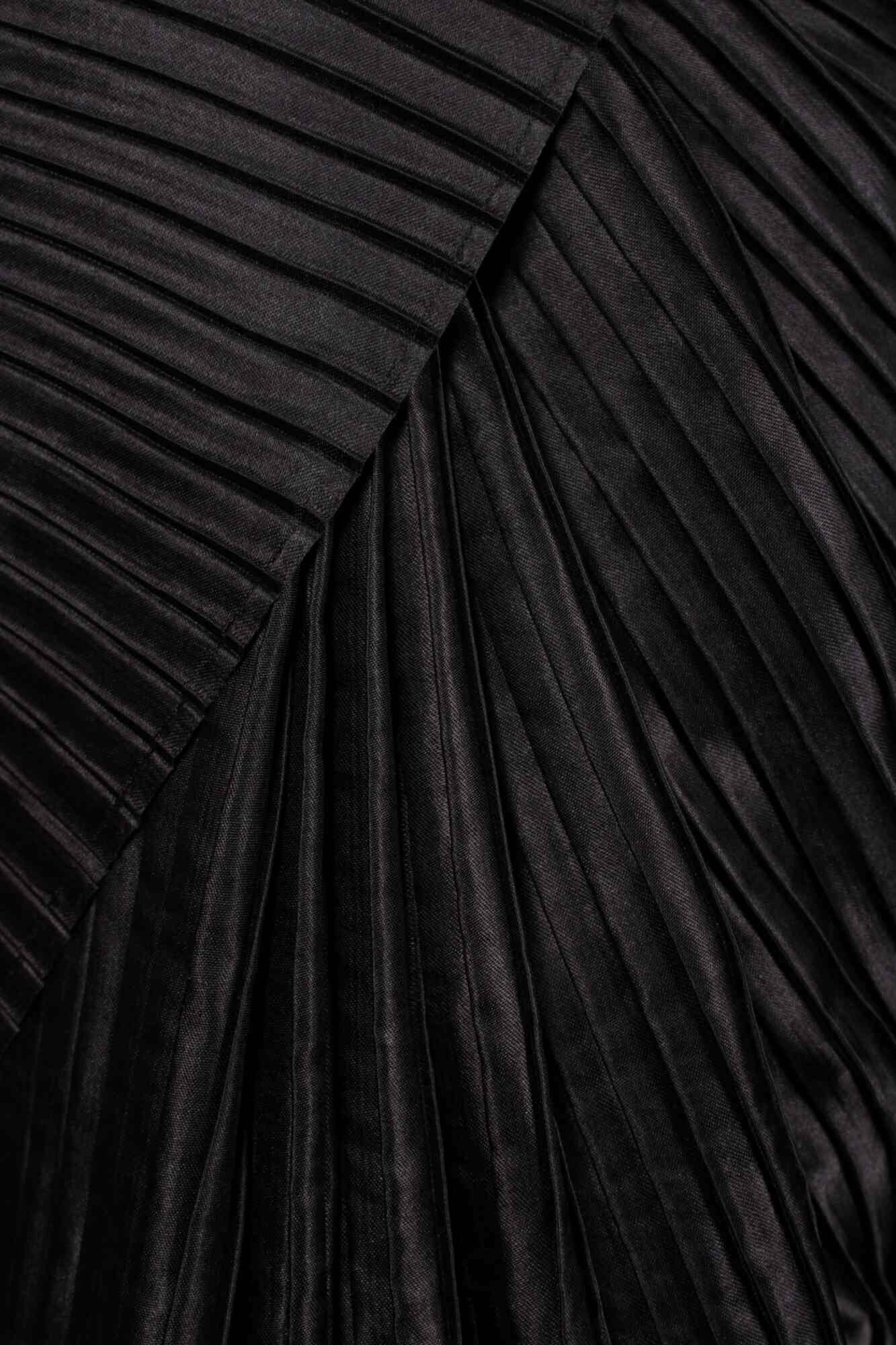 Black Georgette Silk Pleated Crush Heavy Wrap in 1 minute saree - Isadora Life Online Shopping Store