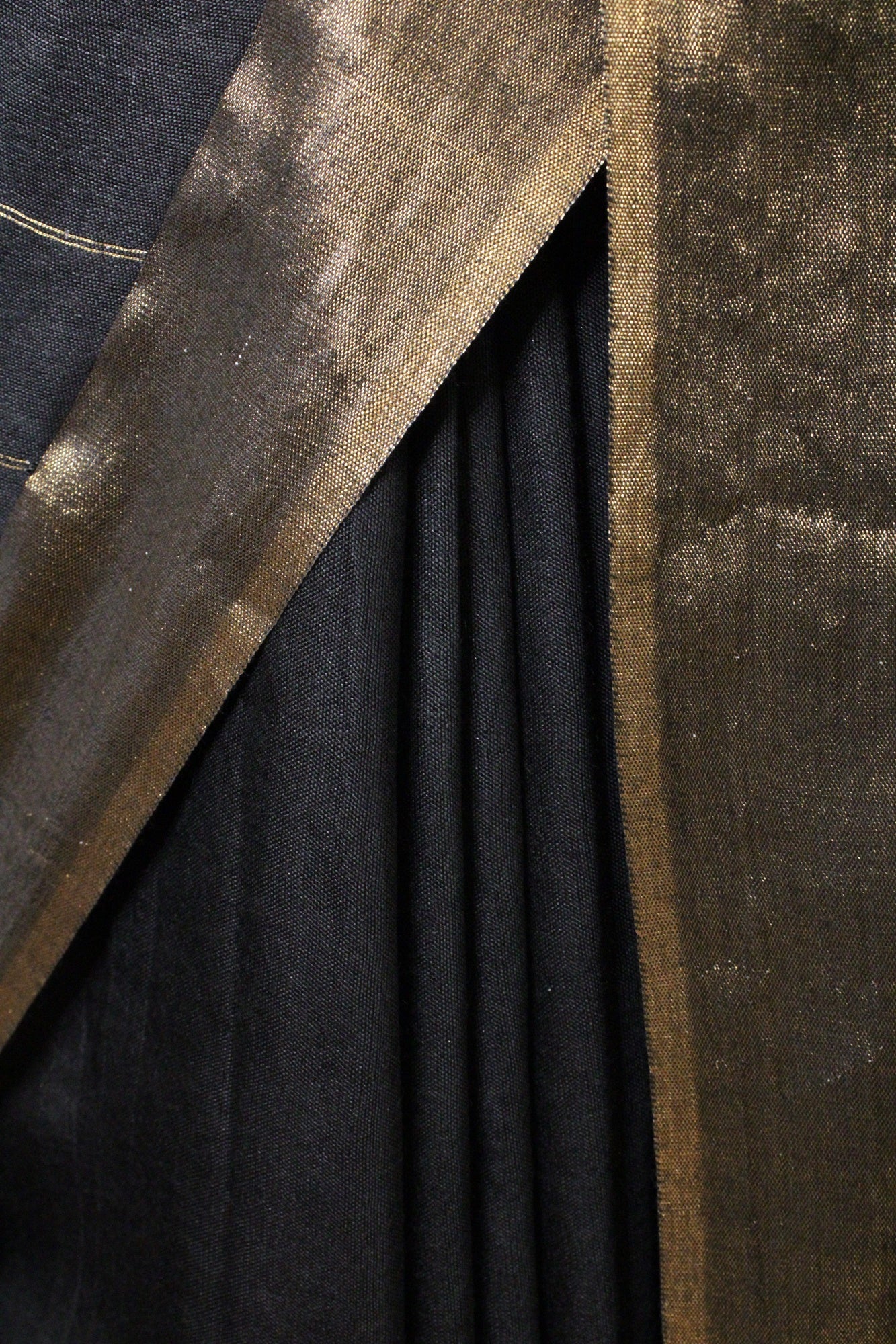 Black cotton silk Kota Wrap In One Minute Saree - Isadora Life Online Shopping Store