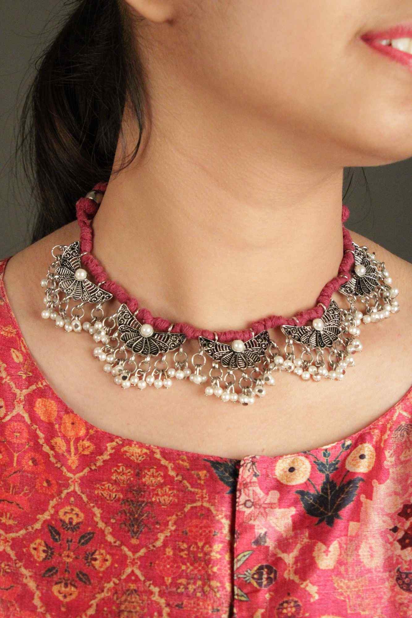Exquisite Bohemian Silver Moti Necklace - Isadora Life Online Shopping Store