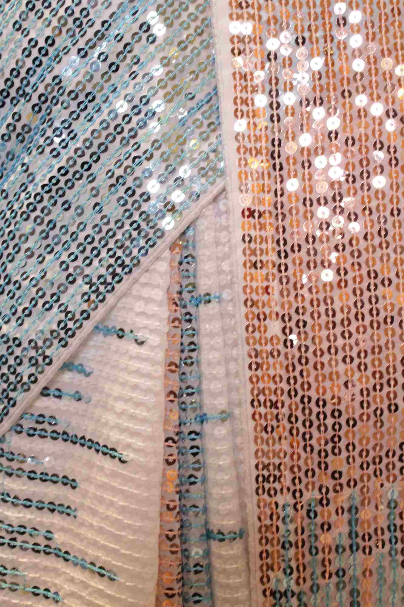 Sequins All over Work Georgette Wrap in 1 minute saree with ready made blouse - Isadora Life Online Shopping Store