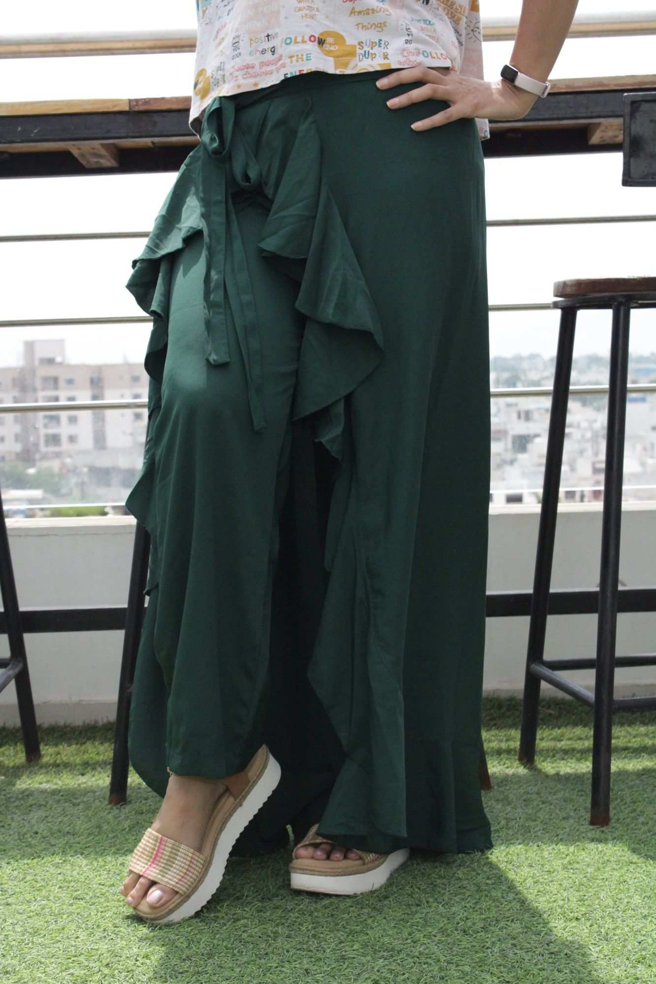 Classy & comfy Green apple silk pant skirt - Isadora Life Online Shopping Store