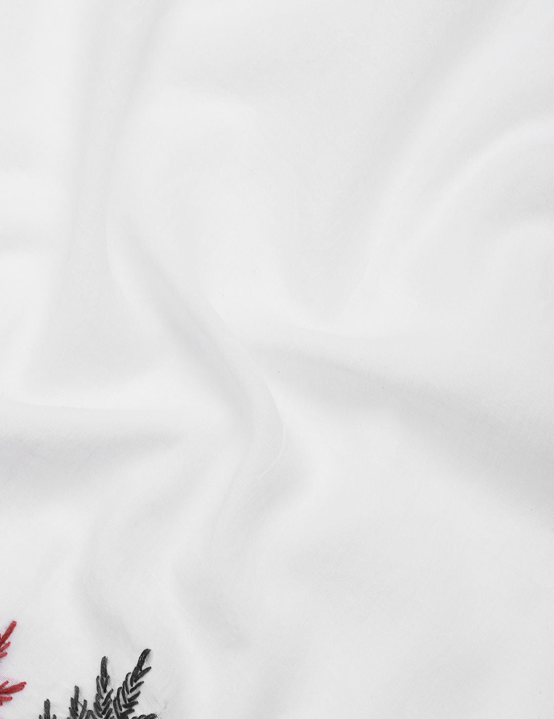 Handloom White Red Kantha Saree with Blouse piece | SHOBITAM