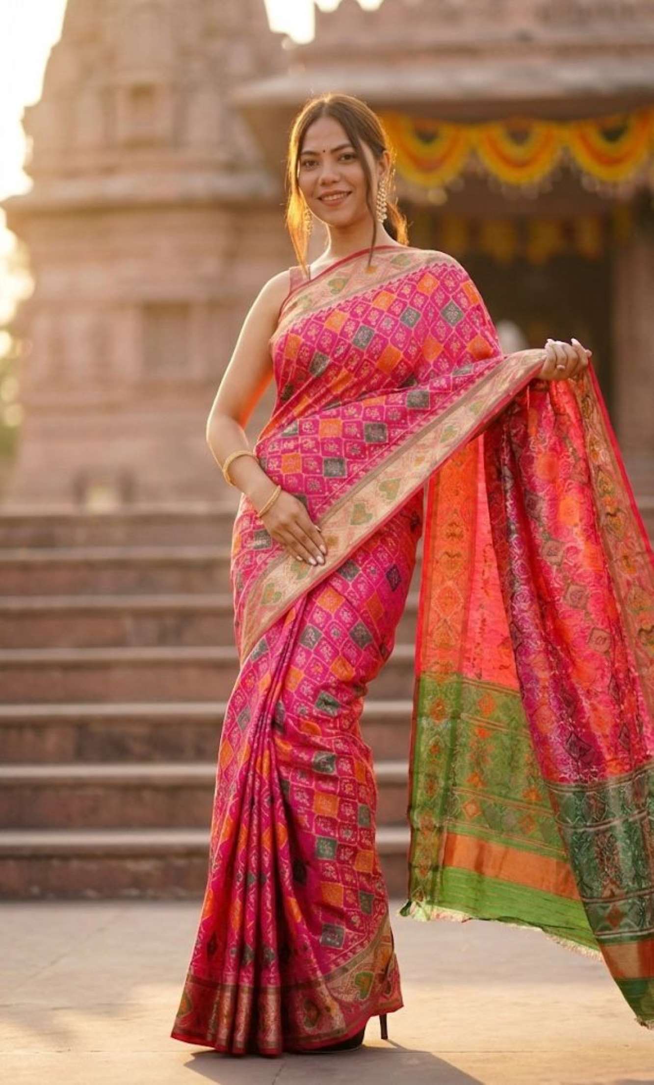 Patola weave ready to wear saree
